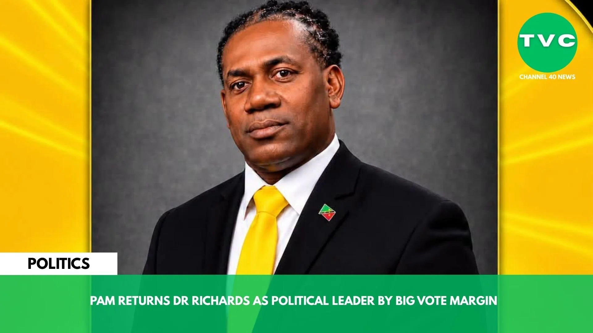PAM RETURNS DR RICHARDS AS POLITICAL LEADER &nbsp;BY BIG VOTE MARGIN