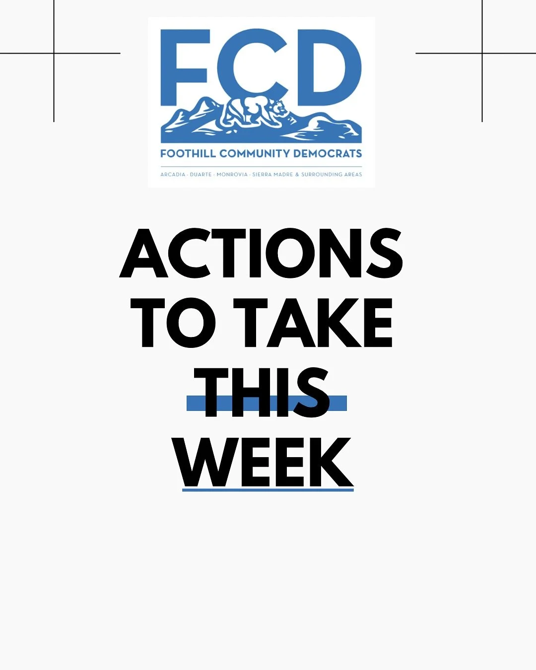 Only 3 weeks left to vote yes on Prop 50!

There are lots of ways to help: phone banks, postcards, and gathering with your community!

1. Join your neighbors at the No Kings protest this Saturday in Sierra Madre.
2. Write postcards to get out the vot