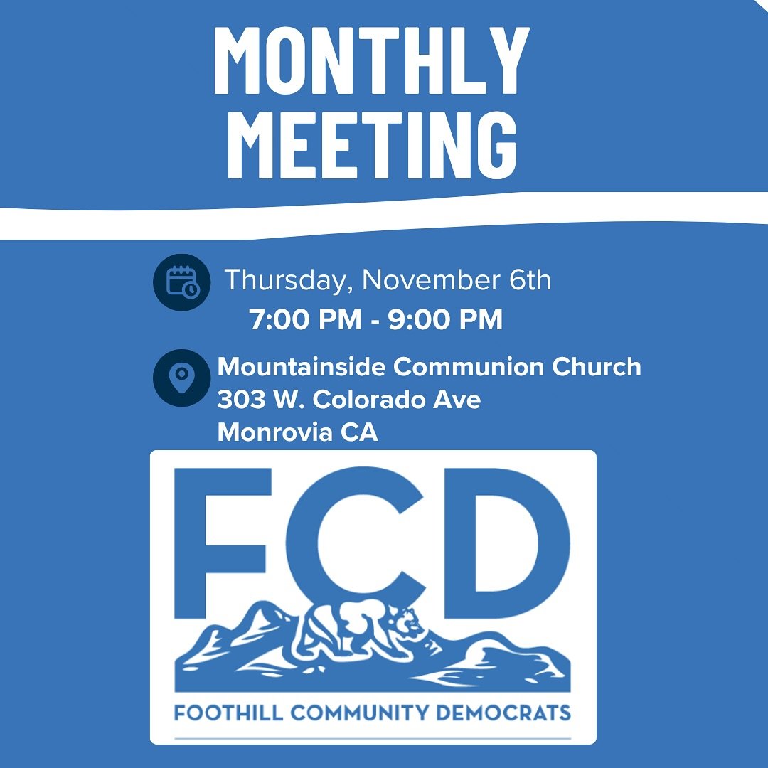 Good Morning, Foothill Community Democrats (To be read in the voice of the late Robin Williams)!

What a night. What a night for us, for the Democratic Party, for America, and for citizens all over the United States.

Let&rsquo;s ride this Blue Wave 