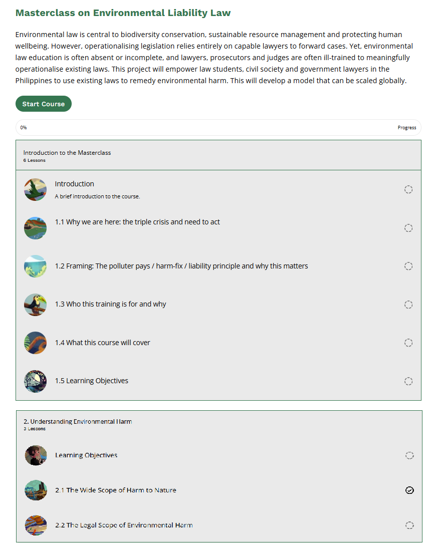 Announcing the Masterclass on Environmental Liability