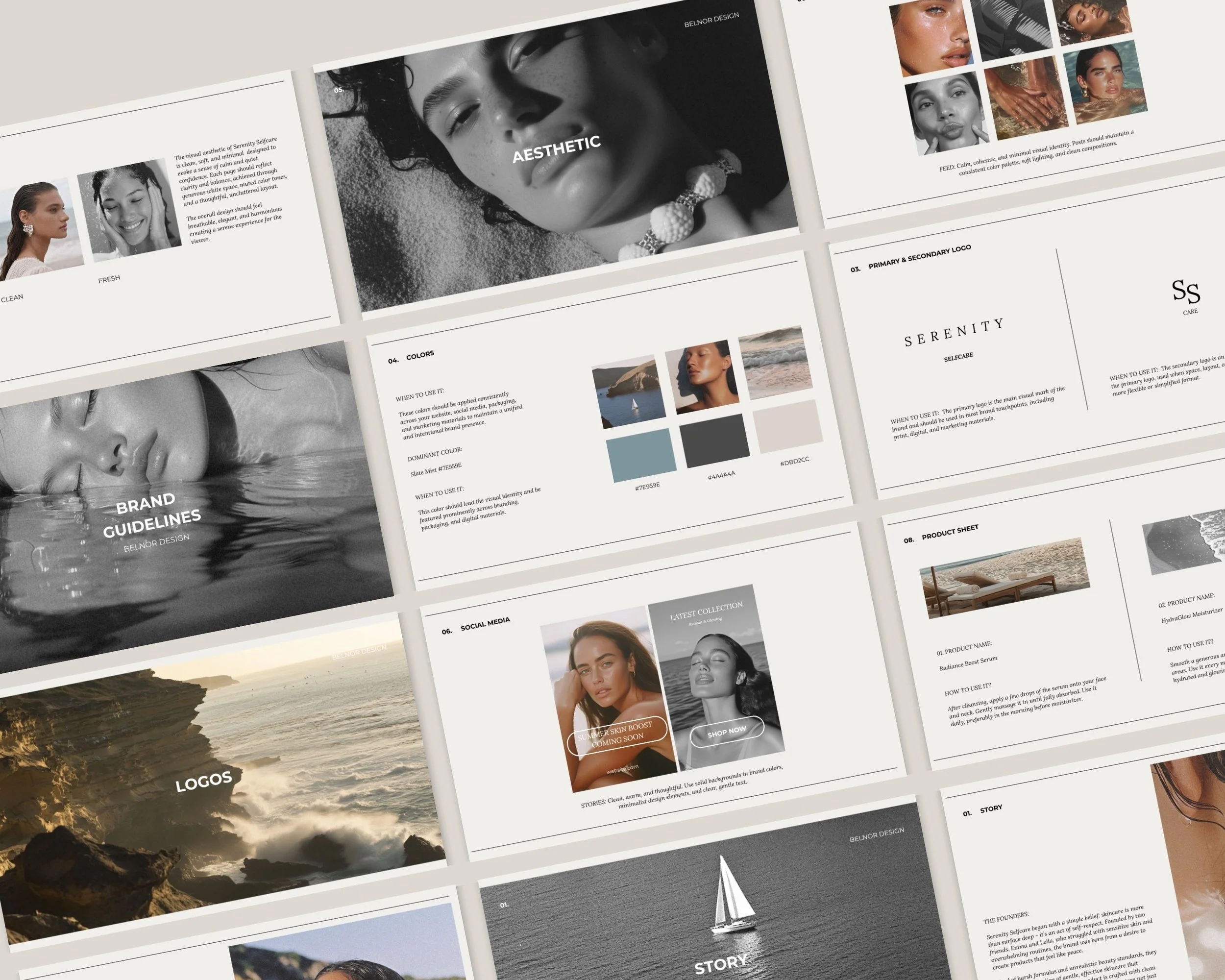 Vongh - Brand Guidelines Template - 21 Elegant Canva Pages