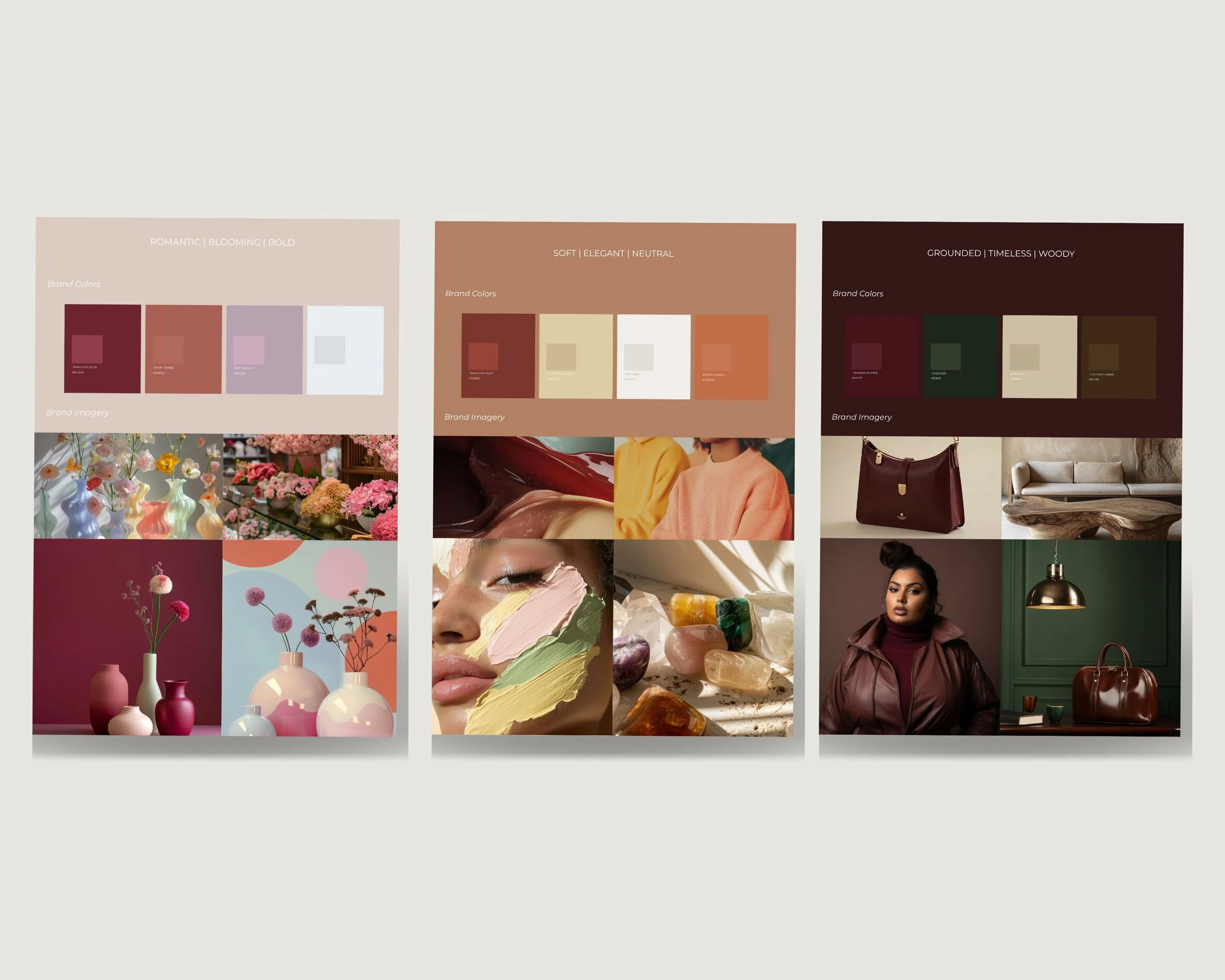 Elegant Color Palette Mood Boards – 15 Canva Branding Templates