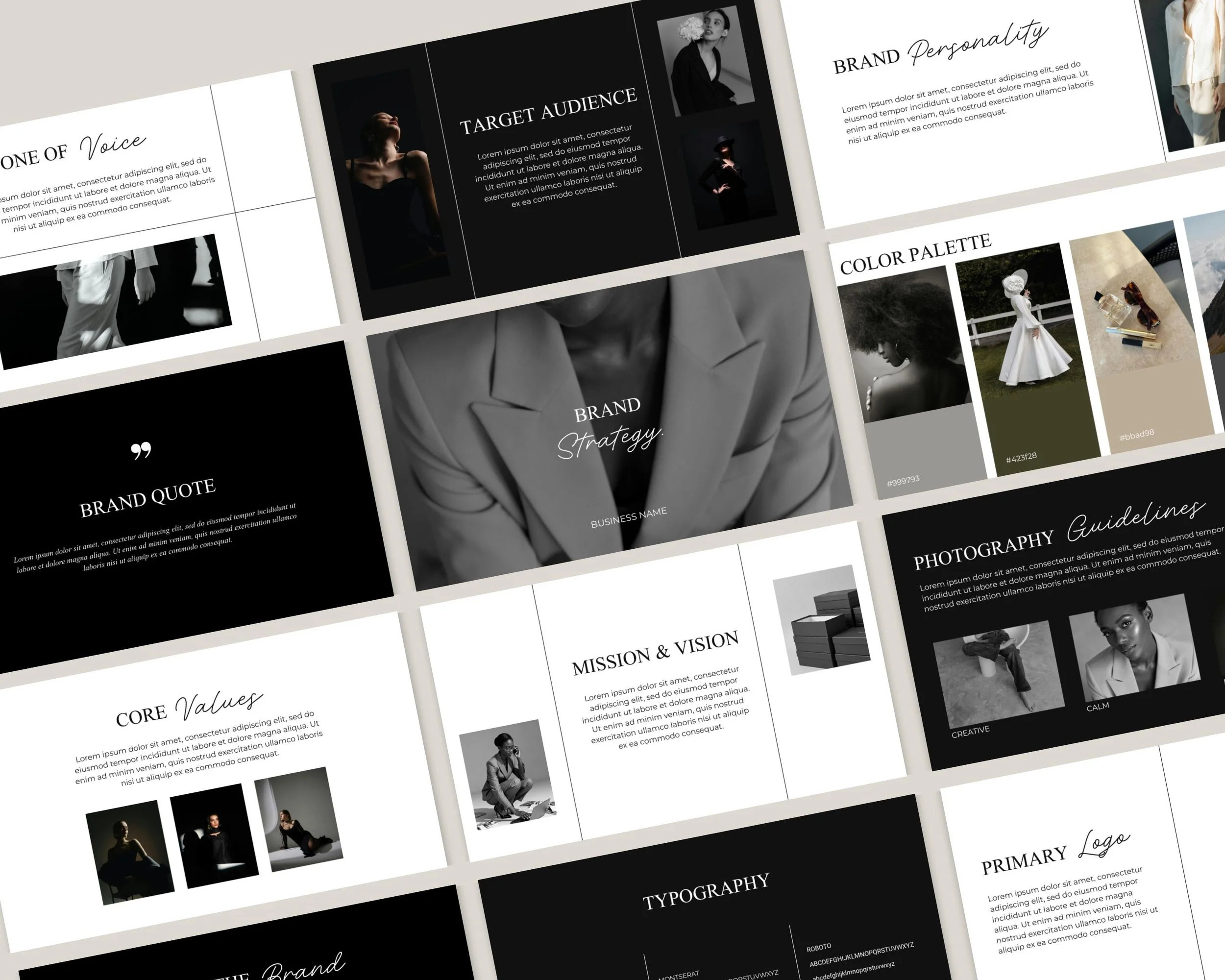 Opul - Brand Guidelines Template - 29 Elegant Canva Pages