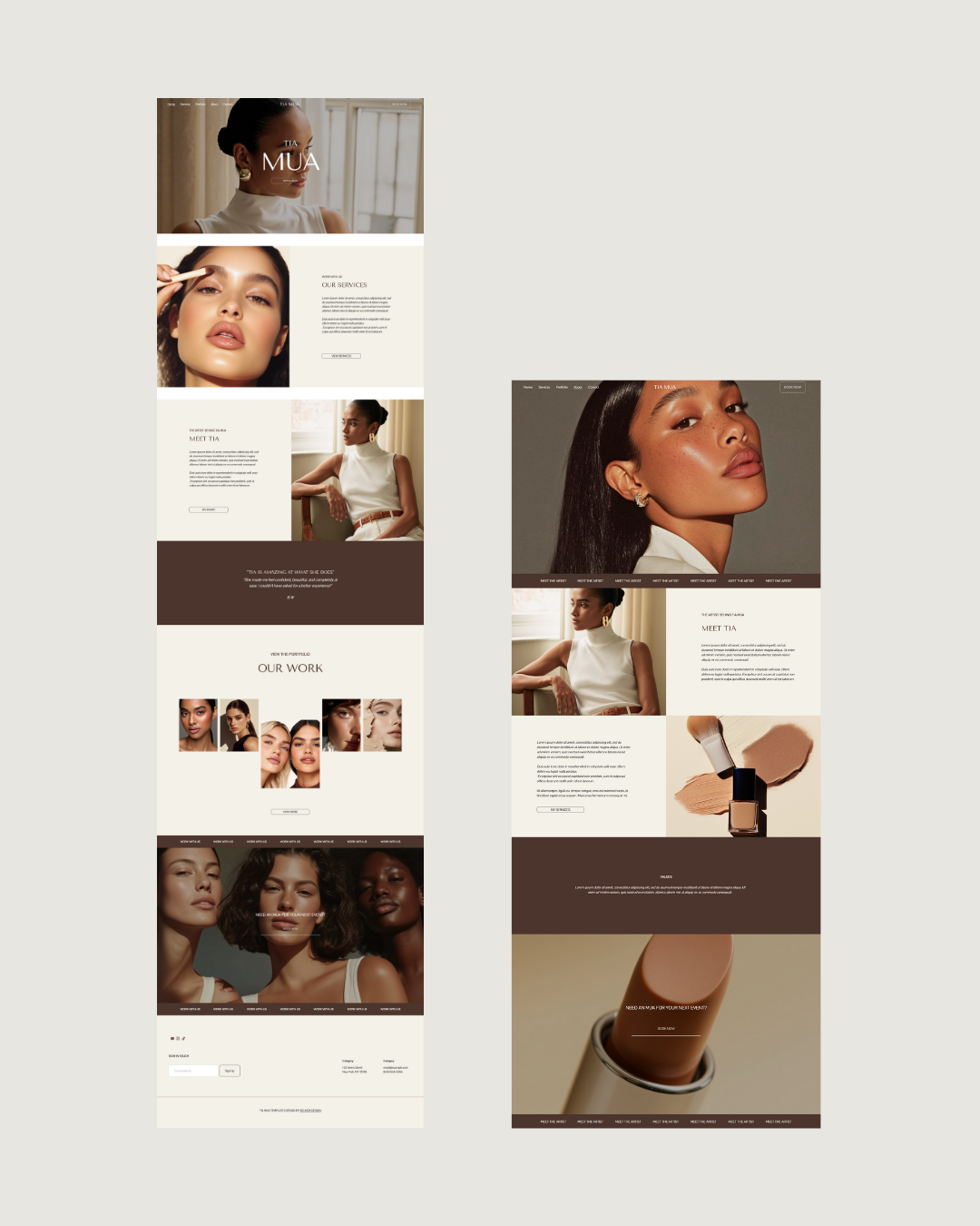 Feminine SquareSpace website template designed for women entrepreneurs