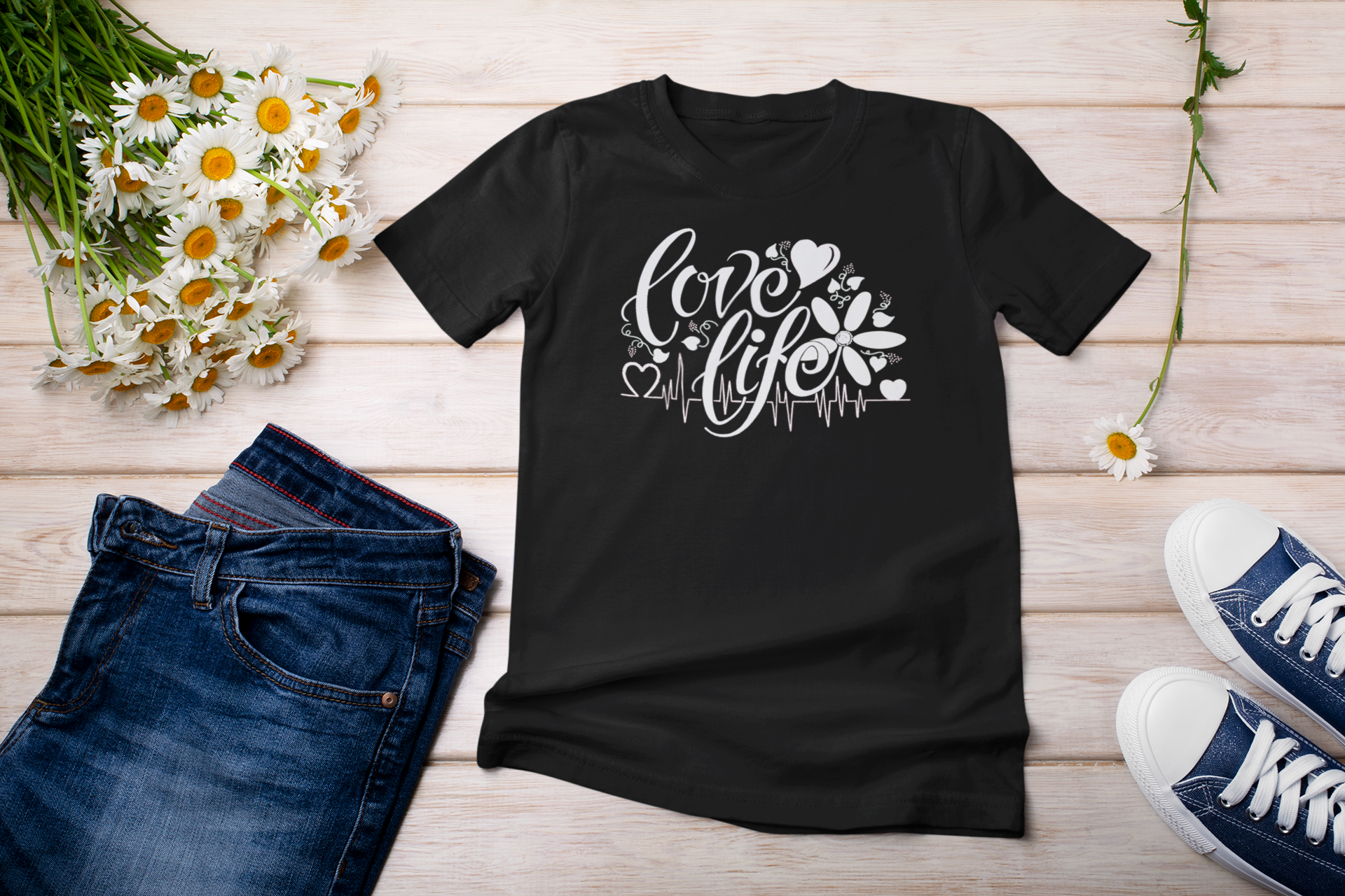 Love Life T-shirt - Black — Save One