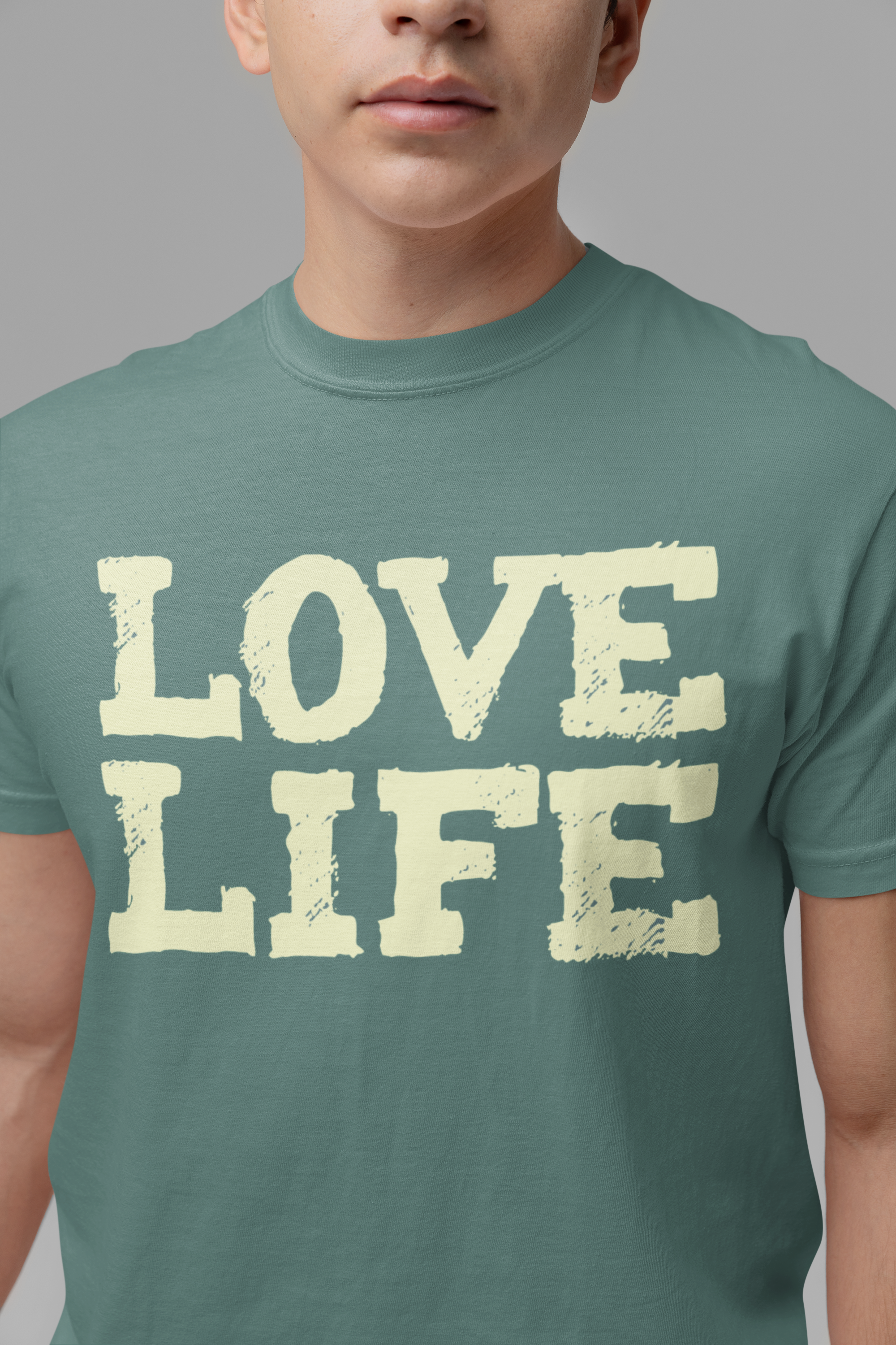 Love Life T-shirt - Blue Spruce