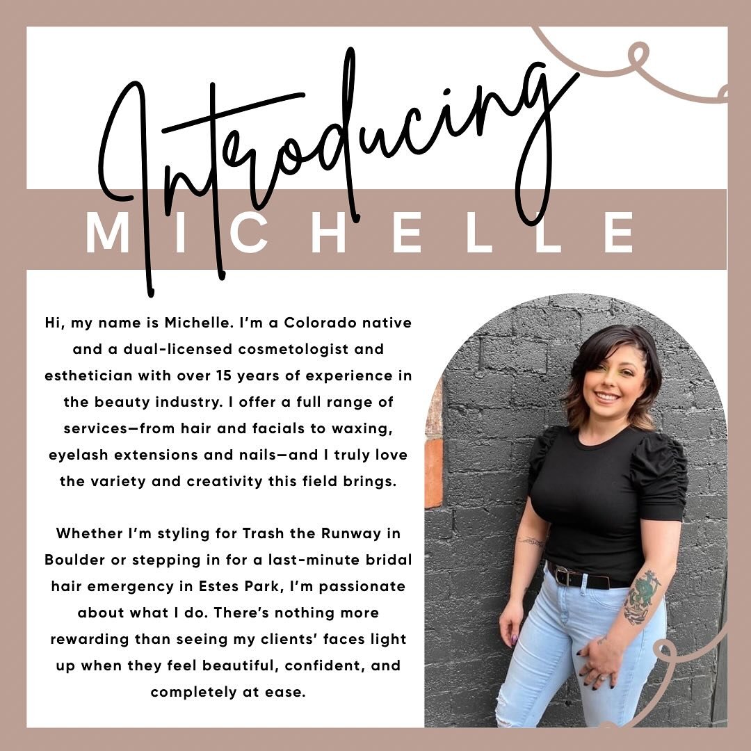 Meet Michelle — our newest powerhouse at Glacier Lily Beauty!
She’s a dual-licensed cosmetologist and esthetician with 15+ years of experience and can truly do it all: hair, skin, waxing, lashes, nails — you name it! She’s bee
