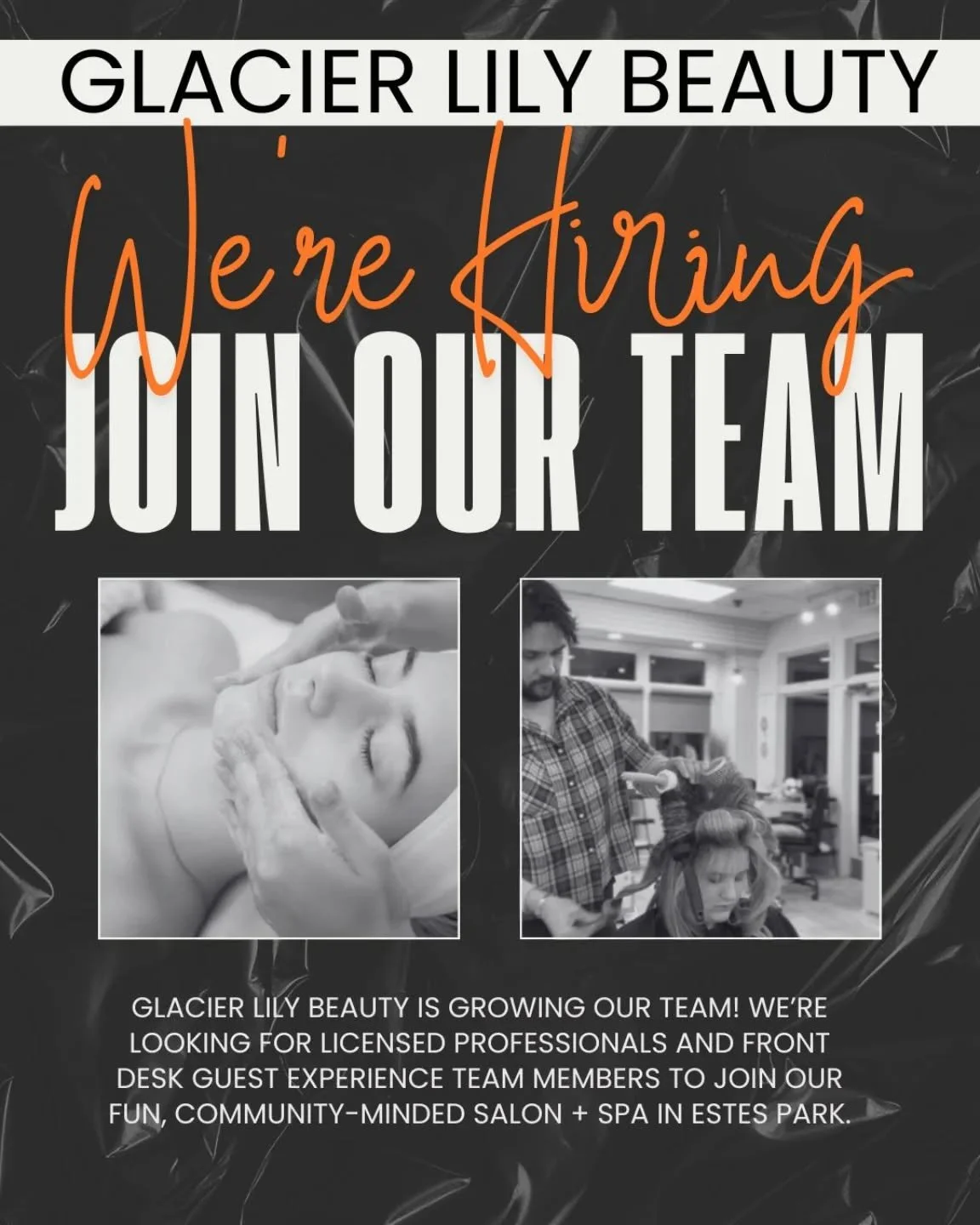 We are HIRING!! Join our team! Send a message, email, or call us today! ✨️