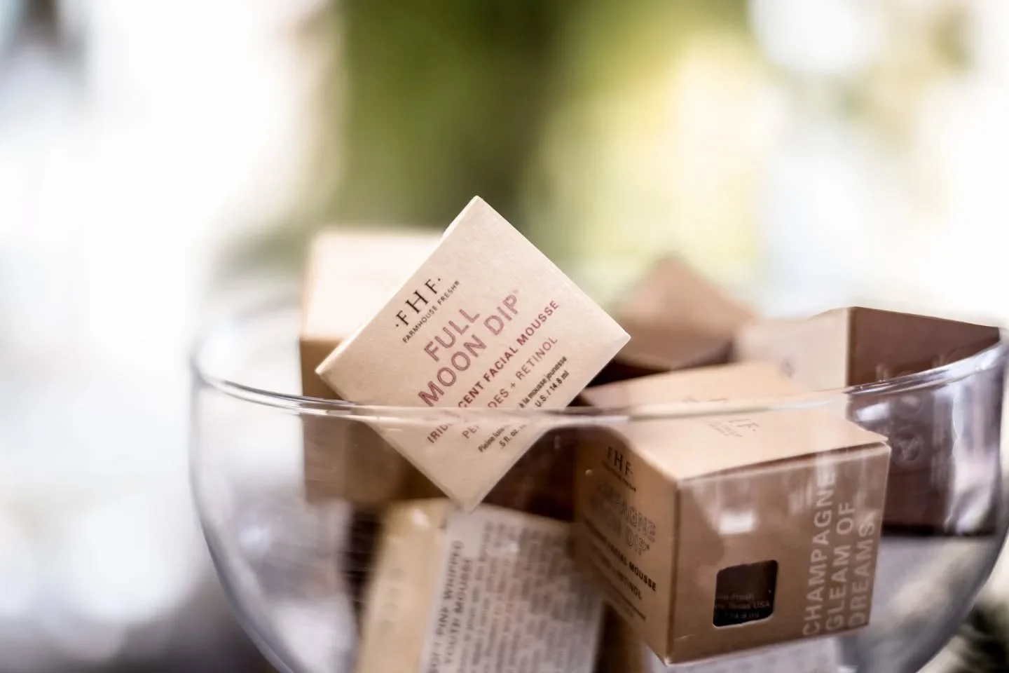 ⭐️ Need a little glow-up for dull, winter skin? Try Full Moon Dip by @farmhousefresh! Just a little to highlight and moisturize with a touch of iridescence to keep your skin glowing! We have three varieties of these little balms in stock if you'd lik