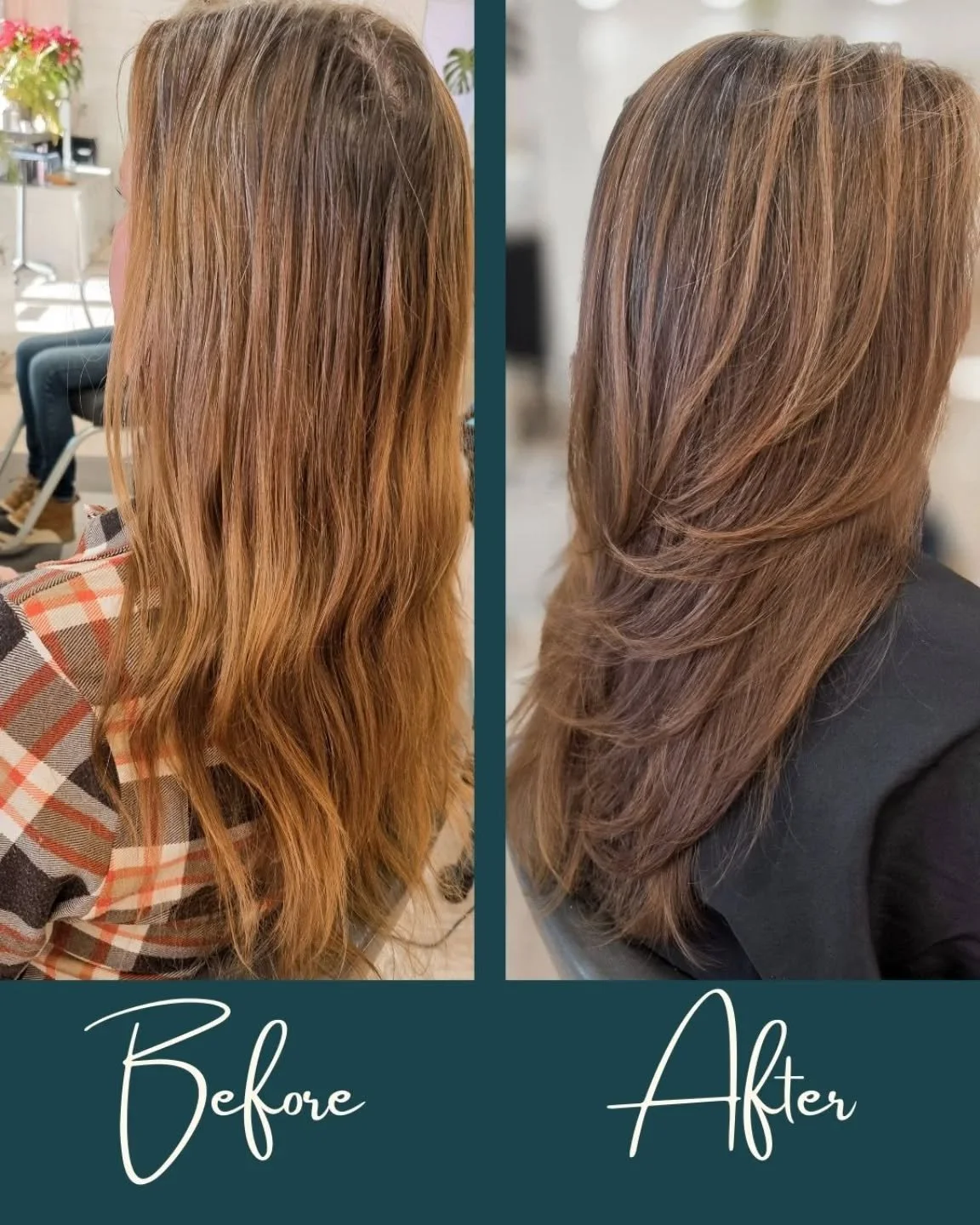 ✨️ An incredible *before &amp; after* transformation by @myhairlady67!! ✨️