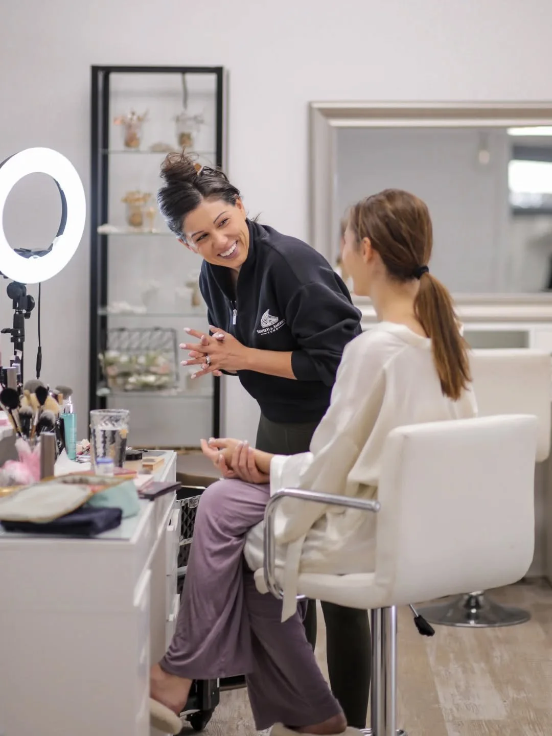 🥂🍾 Wedding &amp; Special Occasion Makeup is a big deal to us! Sabrina, our Lead Esthetician, and Lisa, our Hybrid Makeup Artist/Hairstylist, do their absolute best to help you glow on your big day! Let us know how we can help--whether you're perfec