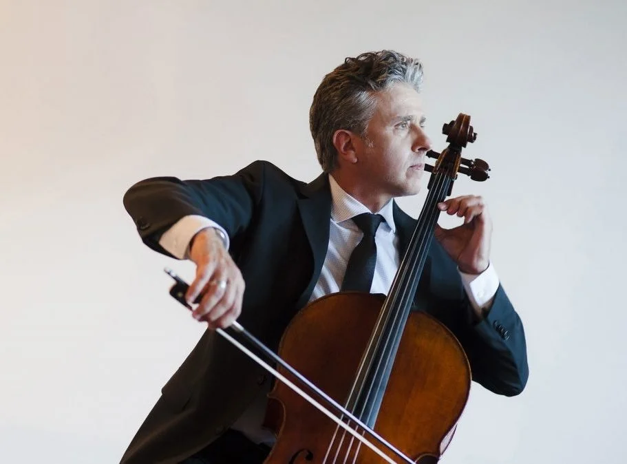 Roman Borys of the Gryphon Trio plays the cello