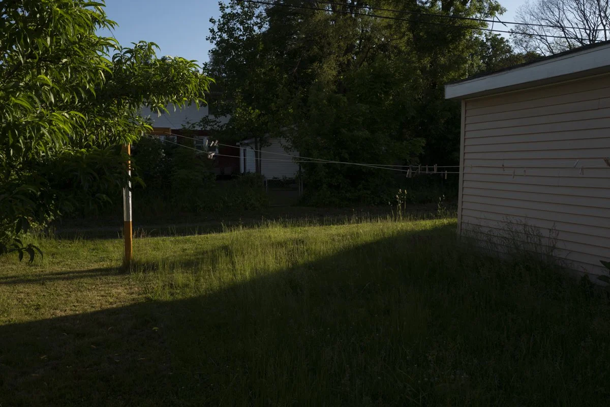 View of the backyard where the performance took place.