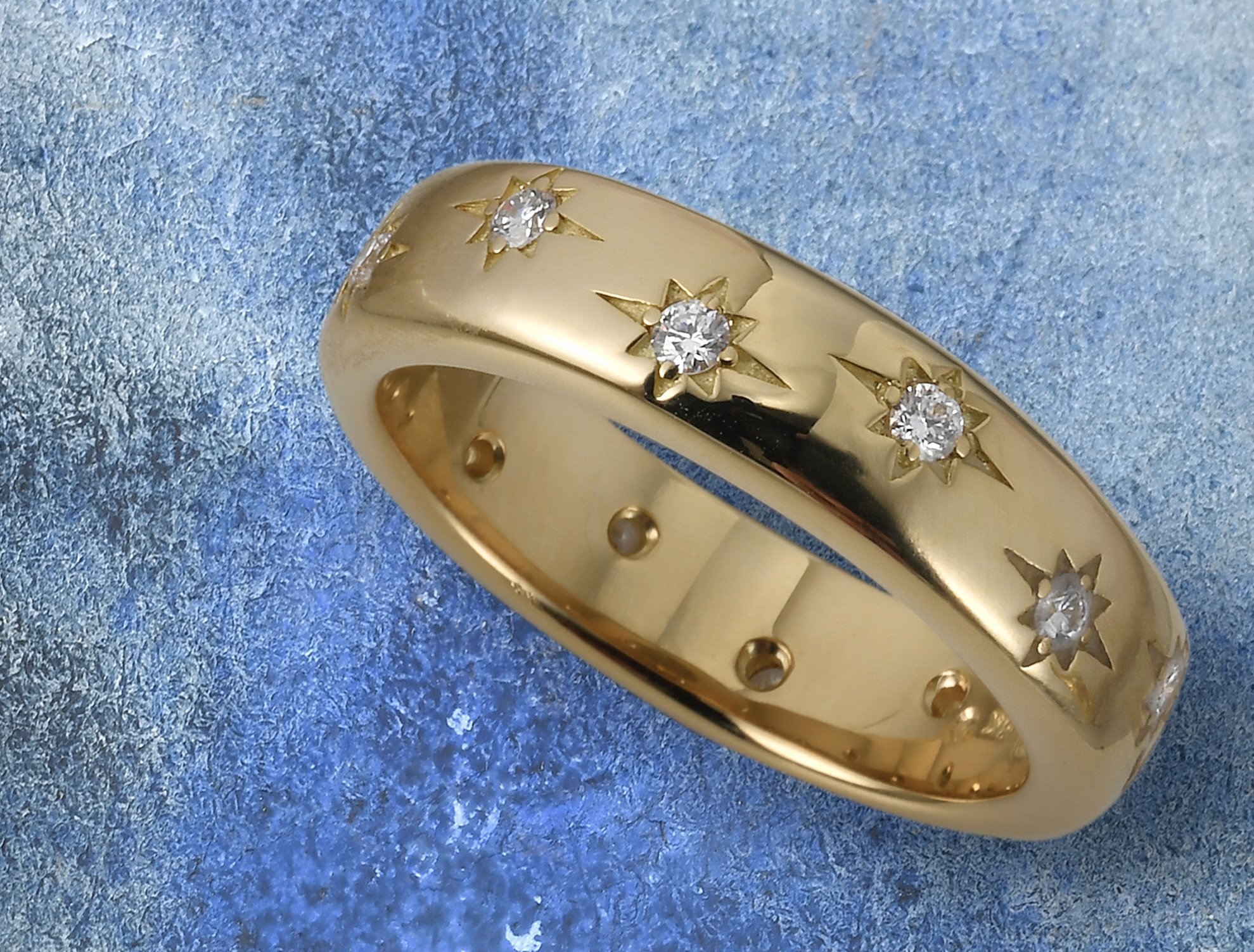 true north 18k gold diamond ring