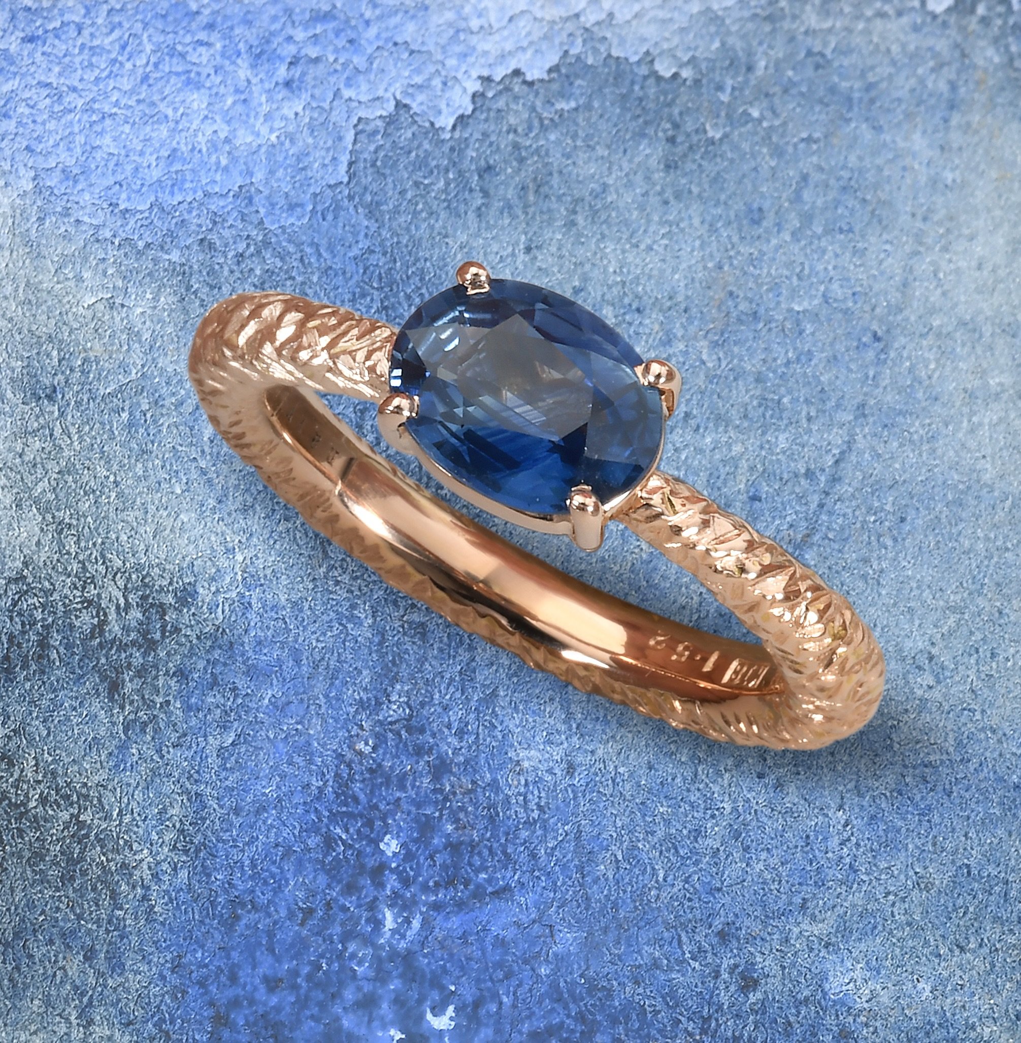 essential blue sapphire ring