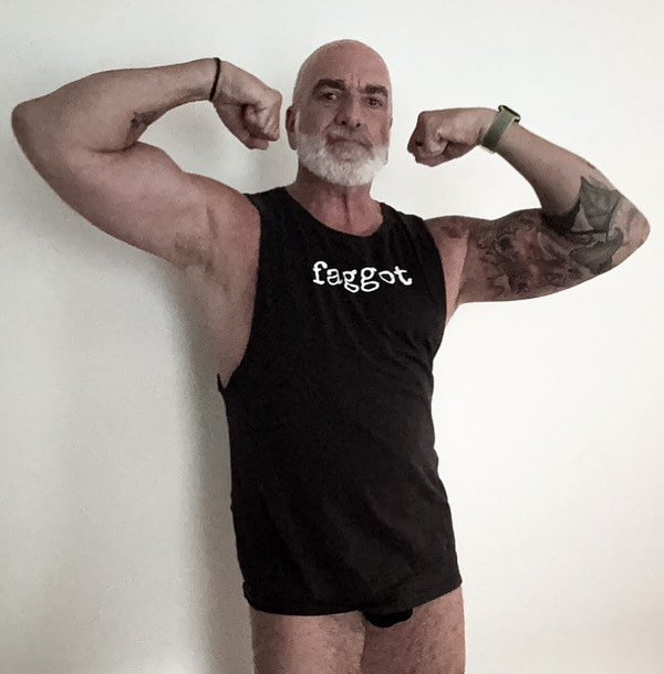 @gusinavl showing off in his new f@ggot shredder..
.
.
.
#FLEXgear #KinkCulture #gaypride #LGBTQBusiness #PrideApparel #PupLife #PuppyPlay #KinkGear #GayKink #KinkyPup #FetishWear #PupHood #BDSMFashion #LeatherPup #GayMuscleLife #MusclePride #GymKink