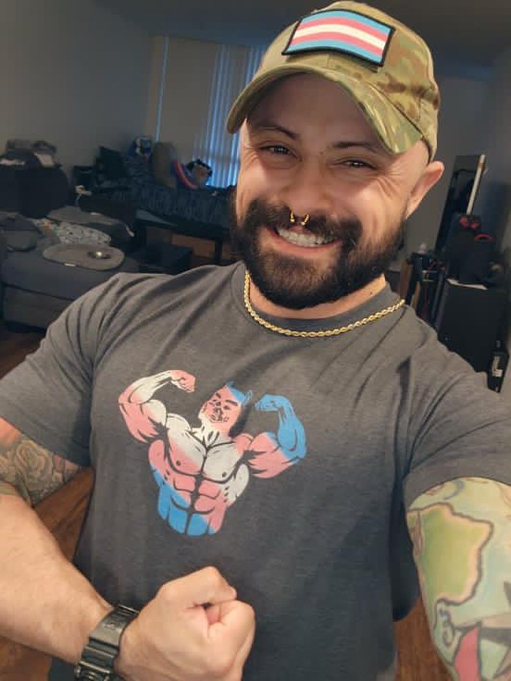 @ftmmuscle repping the new #TransPride #FLEXgear logo shirt! π³οΈ‍β§οΈπ³οΈ‍β§οΈπ³οΈ‍β§οΈ
.
.
Available now as a shirt and hat in the store.
.
.
πin bio