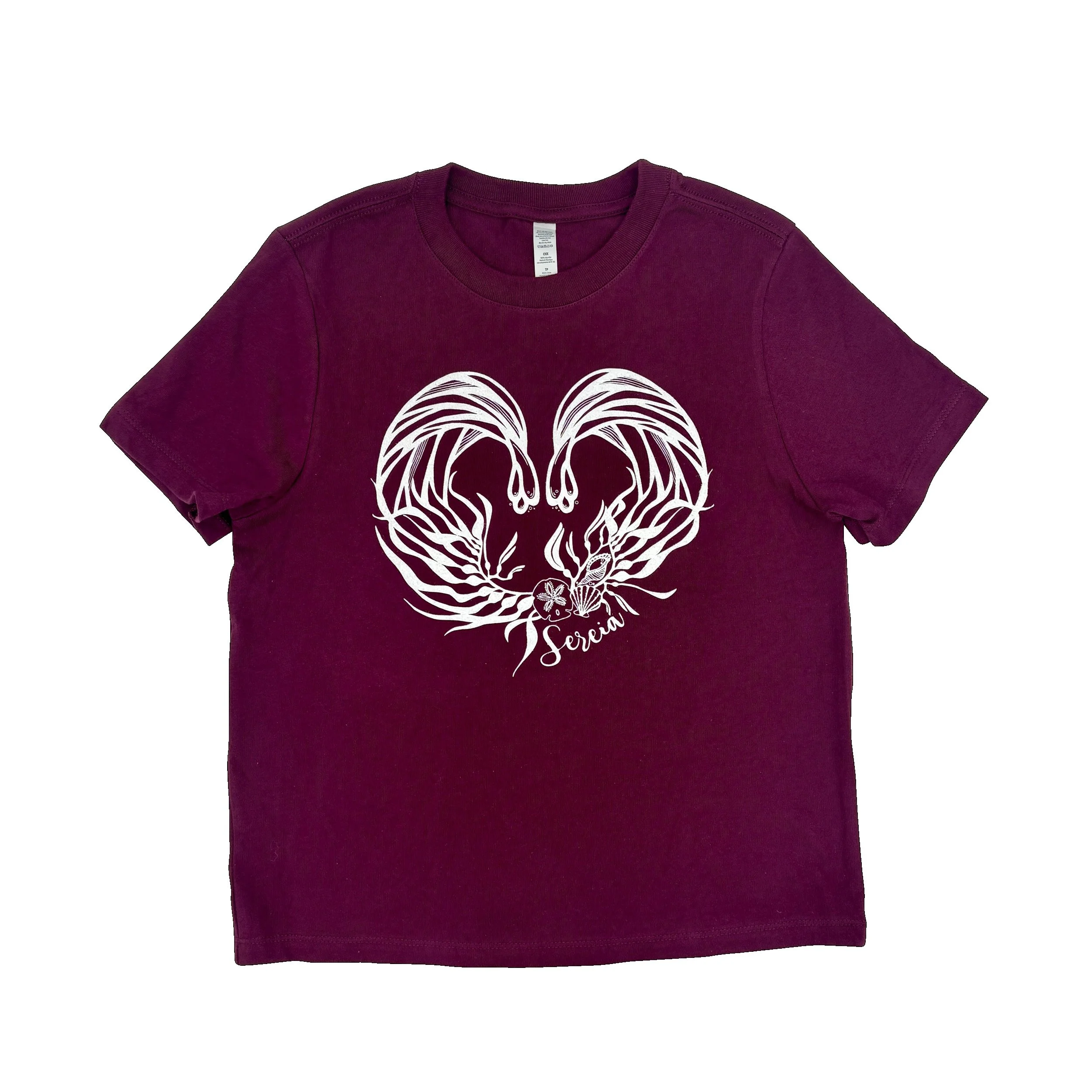 Wave Kelp Heart Boxy Crop S/S