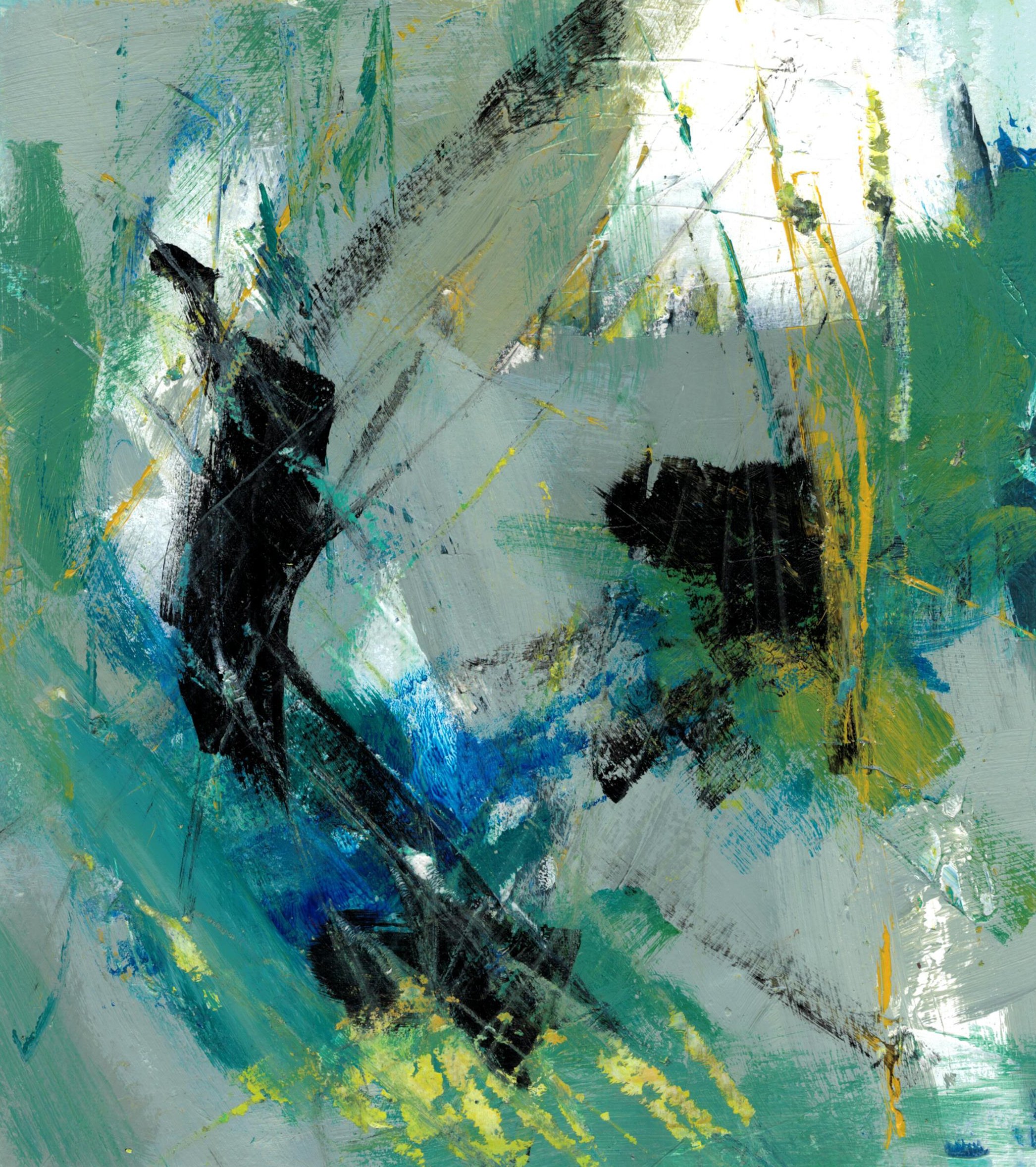 Conestee 1, acrylic on paper, 7x8