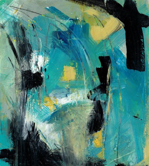 Conestee 2, acrylic on paper, 7x8