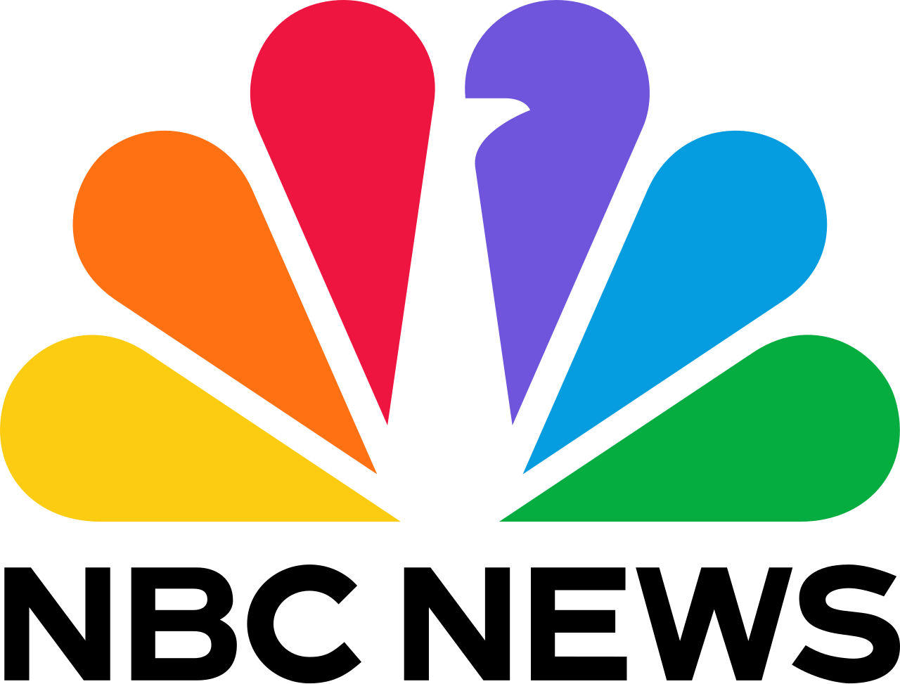 NBC peacock logo with multicolored feathers in red, purple, blue, green, yellow, and orange.