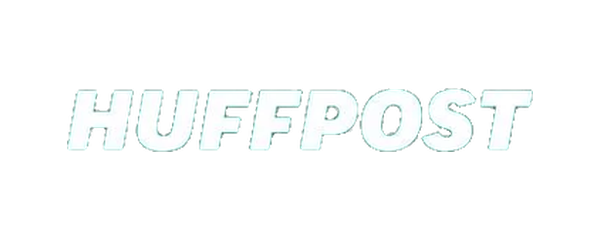 HuffPost logo in white and light blue text on a black background.