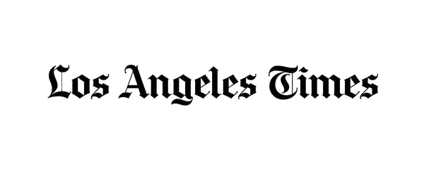 Los Angeles Times logo in black and white.