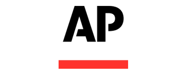 AP logo with black text and a red underline.