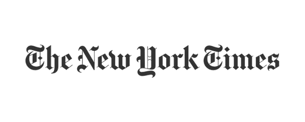 The New York Times logo in black Gothic font on a white background.