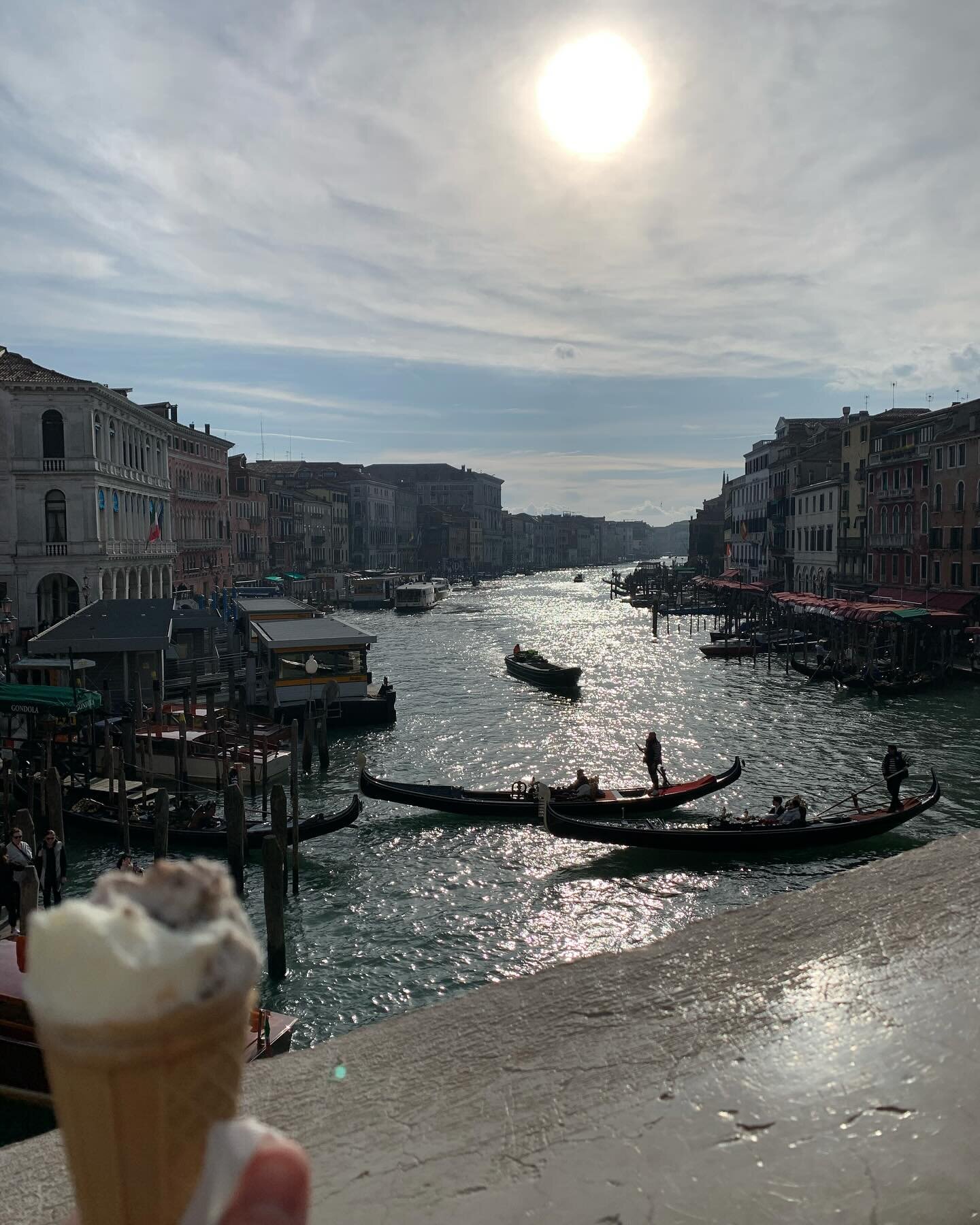 Son Tom enjoying his gelato in Venice ❤️❤️❤️