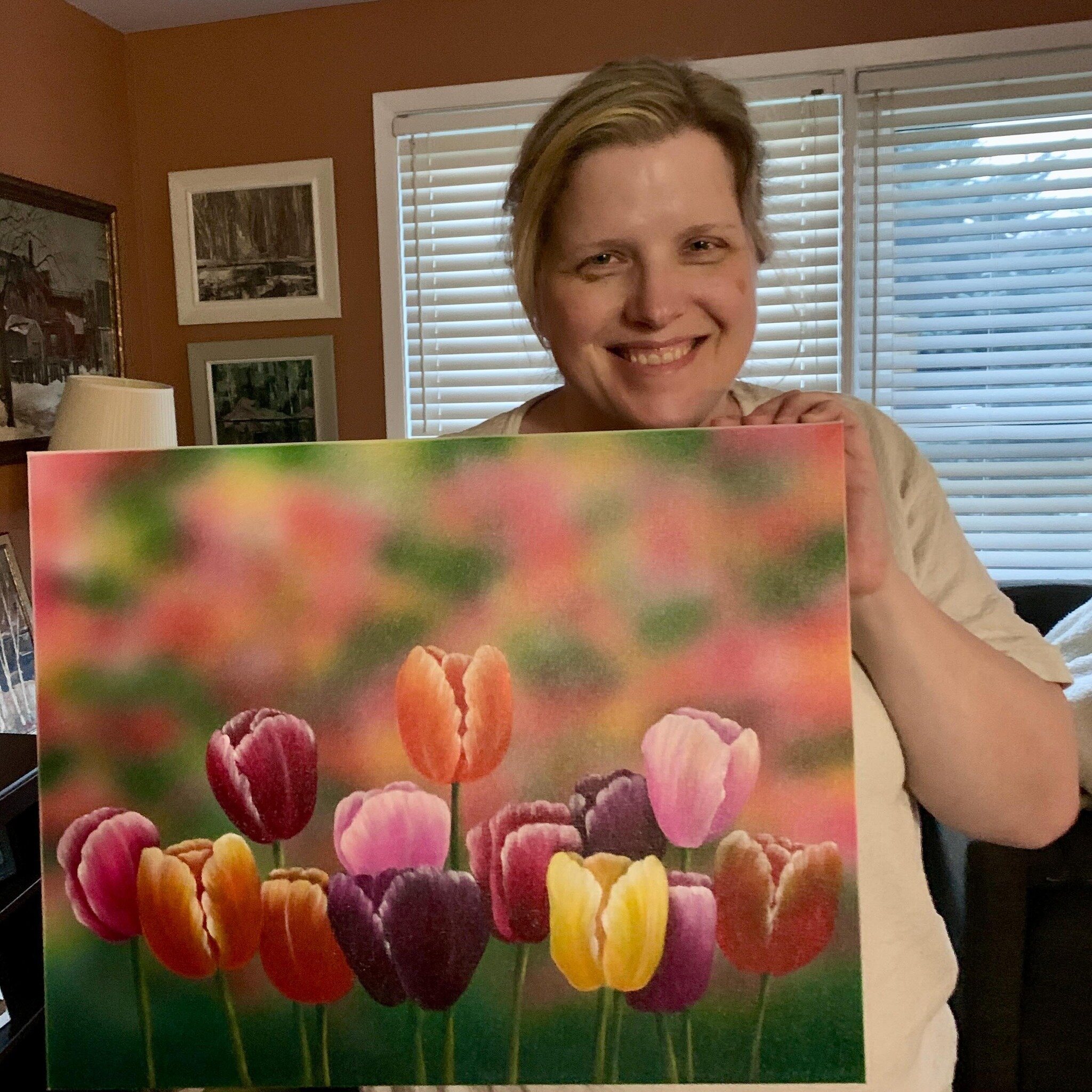 When you wife loves tulips and you know an amazing artist&hellip;. Birthday gift for the win thanks @alicemelofineart