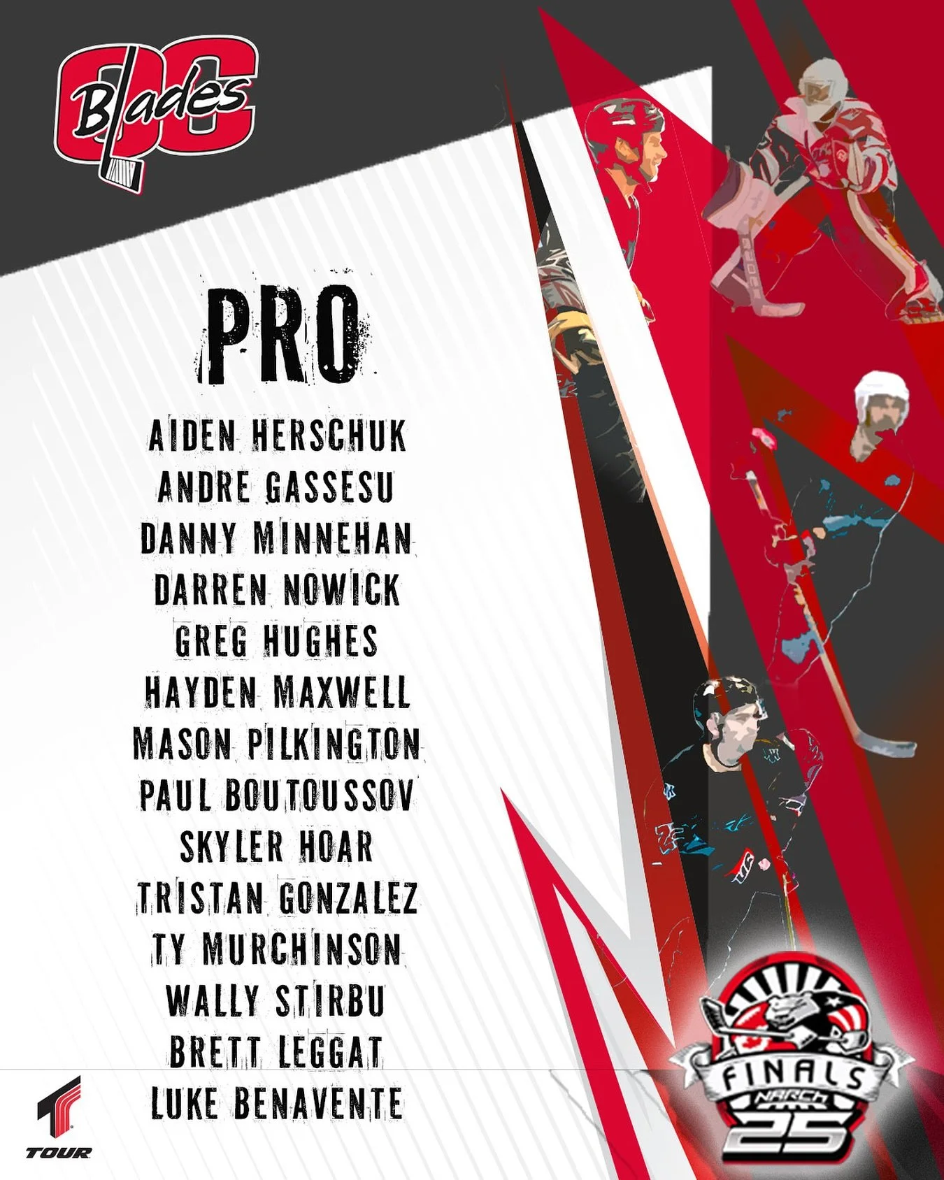 It&rsquo;s time for the Pros to take on Finals! Our very own coaches Skyler, Luke &amp; Hayden are locked in and ready to represent the Blades family. 😎 
Let&rsquo;s go Blades! 🏒😍
@narchplayers