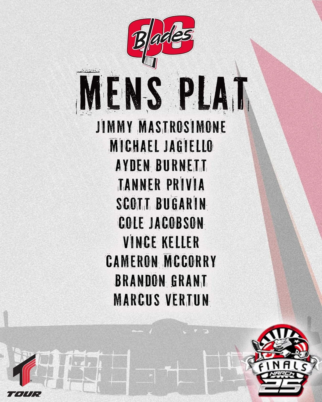The last division to play is our Men&rsquo;s Platinum team featuring coaches Tanner, Jimmy and Mikey&hellip; Let&rsquo;s go Blades!