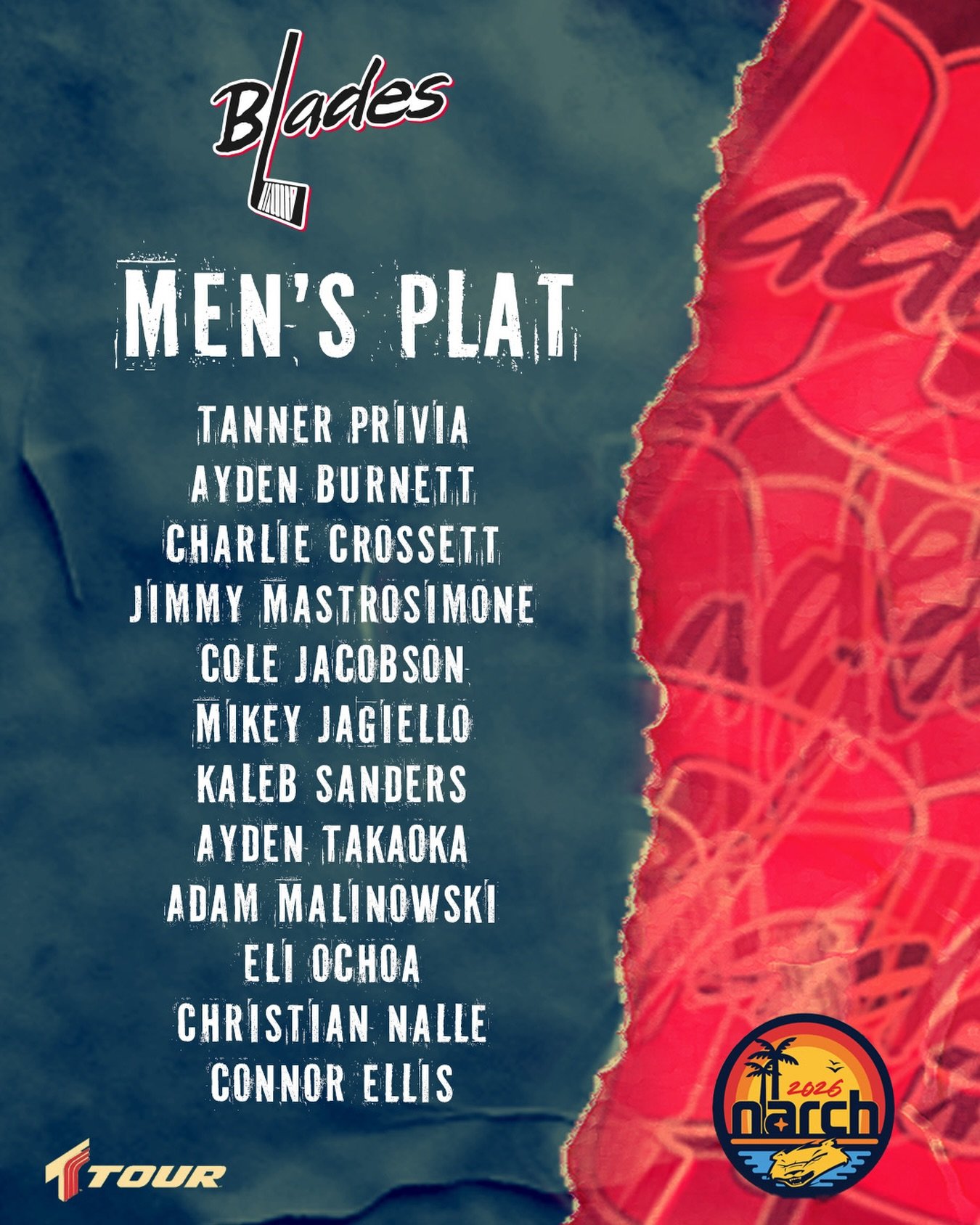 Our Men&rsquo;s Plat start today! 

Let&rsquo;s go Blades!! 🥅🏒🚨