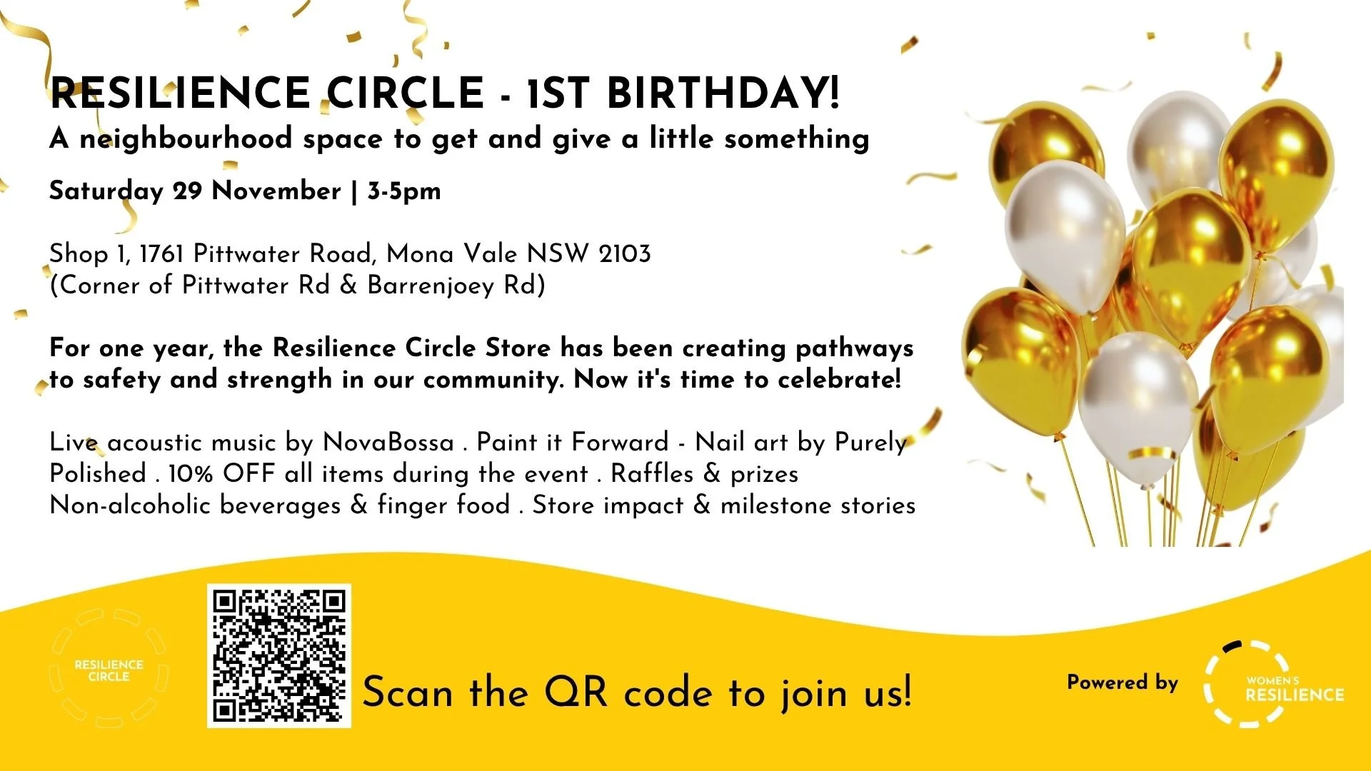 Resilience Circle Store 1st Birthday