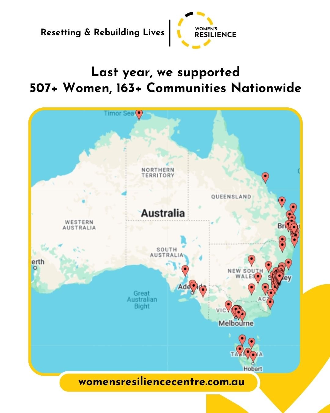 The Women's Resilience Centre is a national recovery service supporting women and their families to move forward from domestic abuse and trauma.

While WRC started on the Northern Beaches, our mission has always been bigger. Last year we reached over