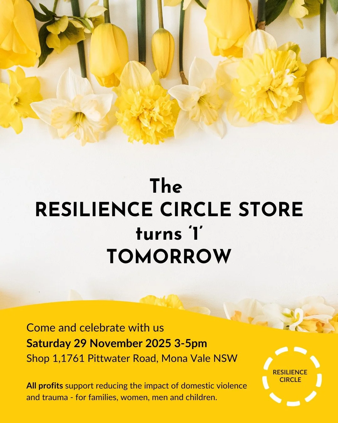 🎉 The @resiliencecirclestore Turning One!
Saturday 29 Nov | 3&ndash;5pm
Shop 1, 1761 Pittwater Rd, Mona Vale

The Resilience Circle Store is celebrating its first birthday, and you&rsquo;re invited! Come along for an afternoon that brings our commun