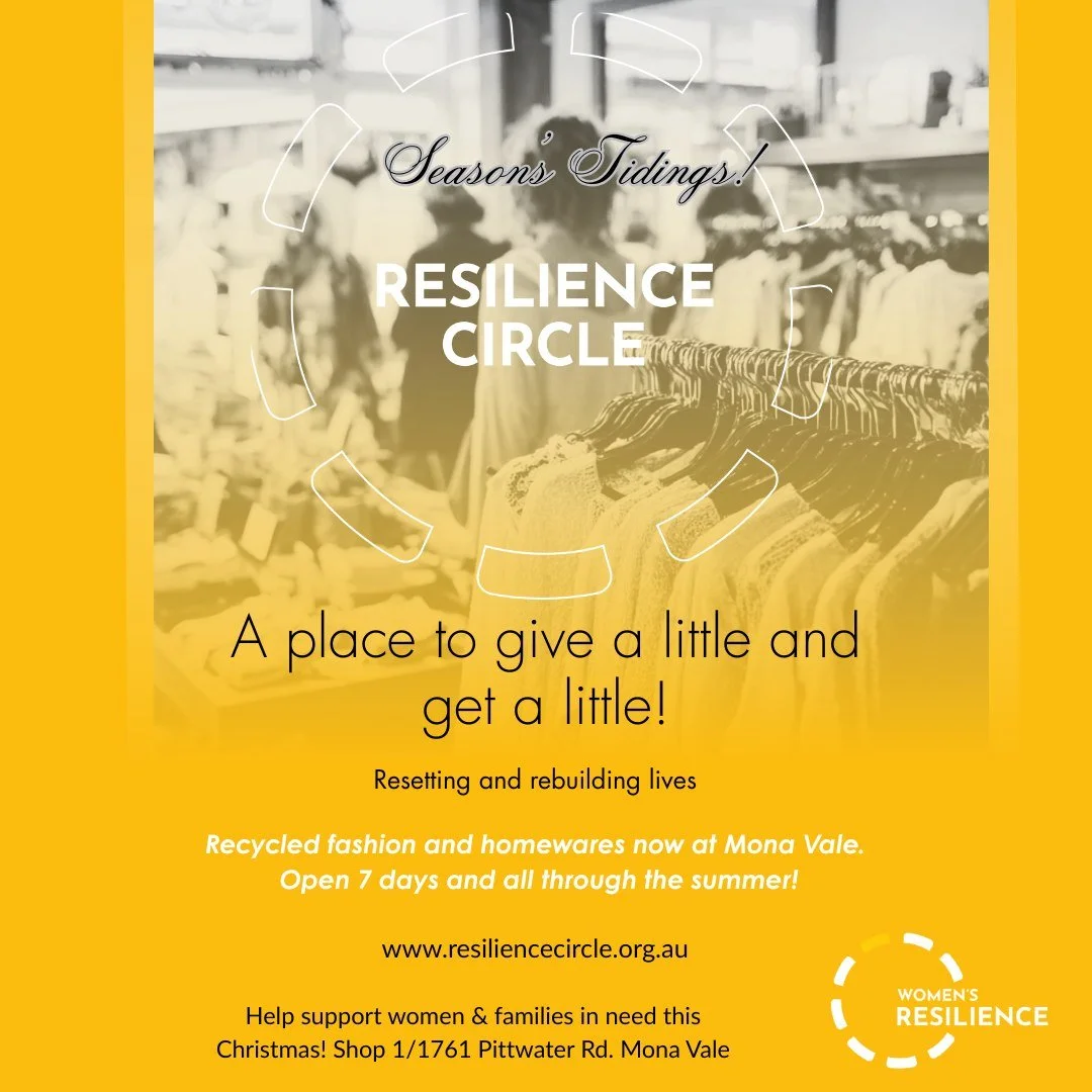 Give a little, get a little this Christmas.
Every purchase at The Resilience Circle directly supports women and families rebuilding their lives after domestic violence.

Discover beautiful recycled fashion and homewares from just $5 - all in a welcom