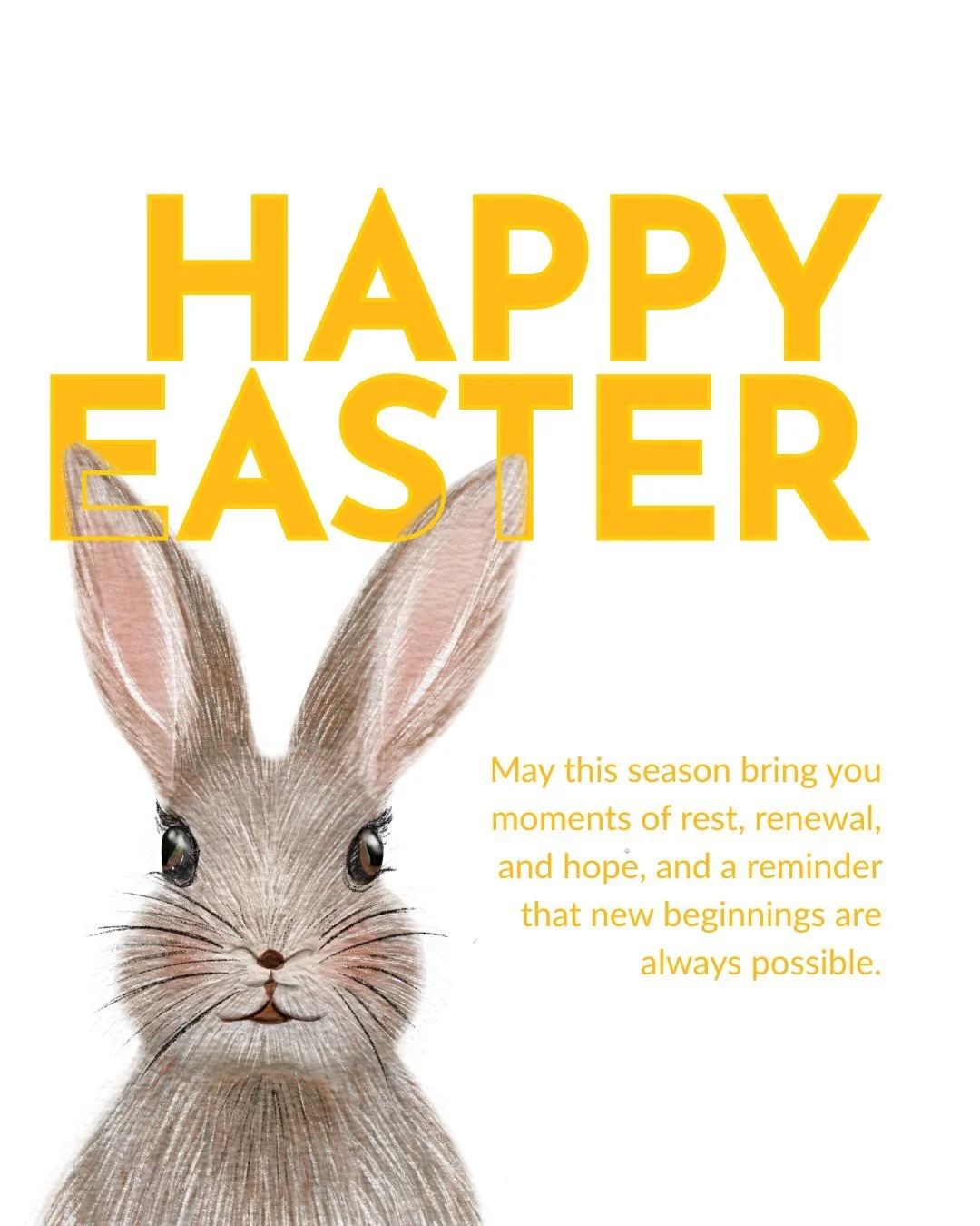 Wishing you a peaceful and restorative Easter. 🐣
May this season bring you moments of rest, renewal, and hope, and a reminder that new beginnings are always possible.

With warmth,
The Women's Resilience Centre Team