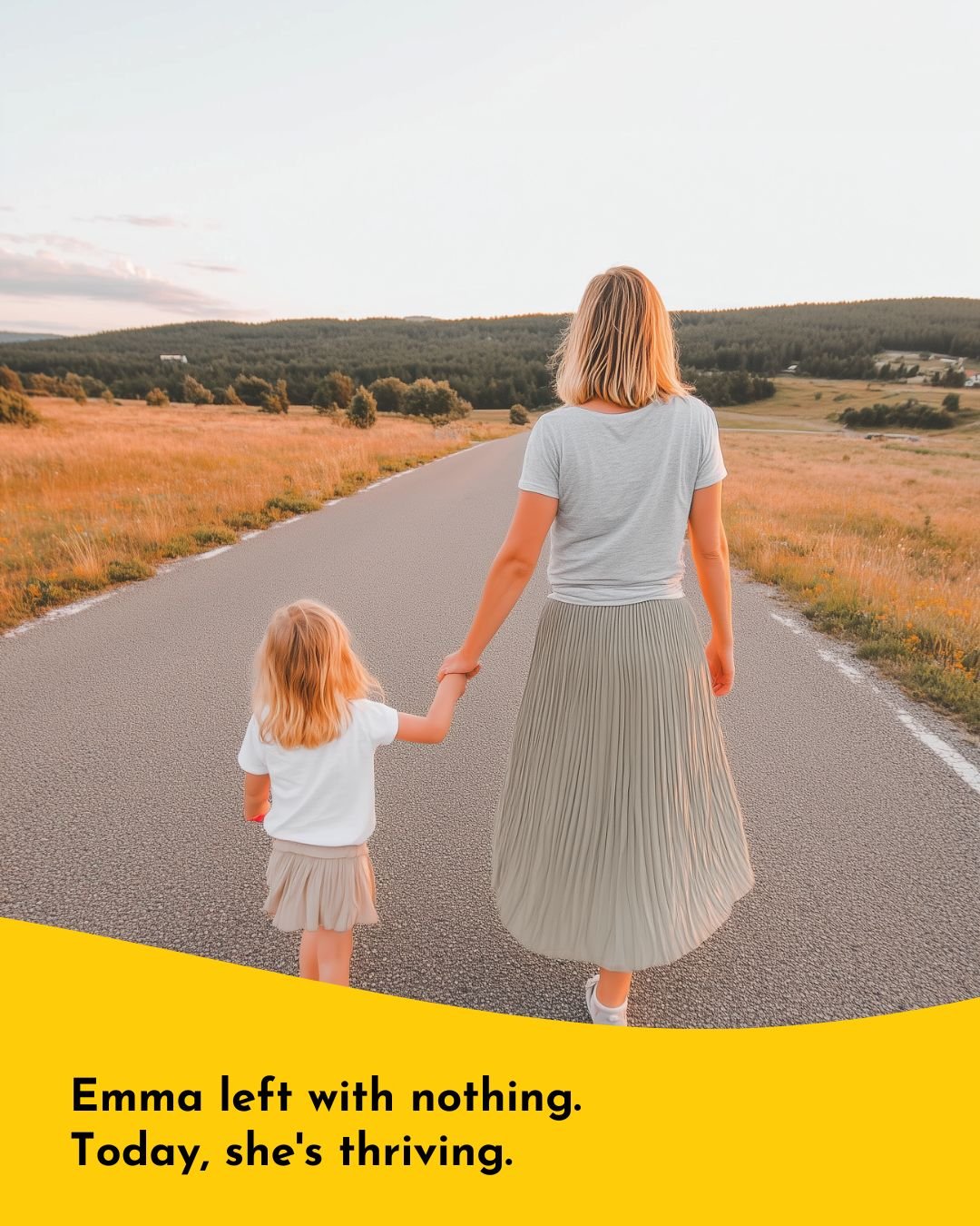 Emma left with nothing. No job, no savings, no idea how to rebuild while healing and raising her children.

Today? Financially stable. Employed. Creating a thriving future for her family.

1 in 4 Australian women are affected by domestic violence. 9 