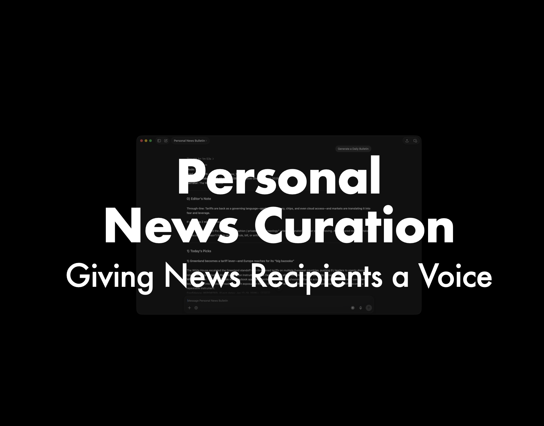 AI - Personal News Curation