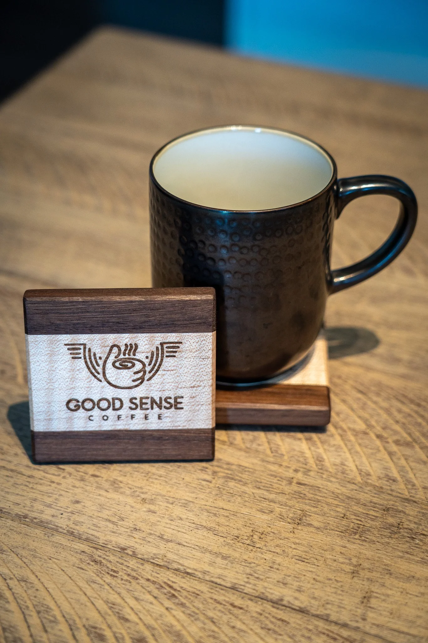 A custom coaster set gifted to our fellow small business owners, Good Sense Coffee Company in Howell, Michigan!