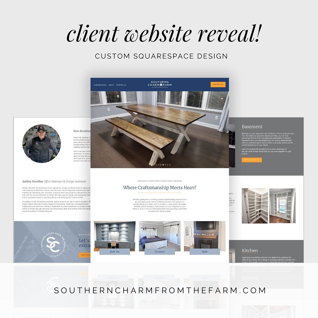 Happy website launch day to my friends over @southerncharmfromthefarm 🎉🎉🎉 I&rsquo;m super excited to reveal their site!

Southern Charm from the Farm Woodworking blends quality craftsmanship, functionality, and charm into the handcrafted pieces th