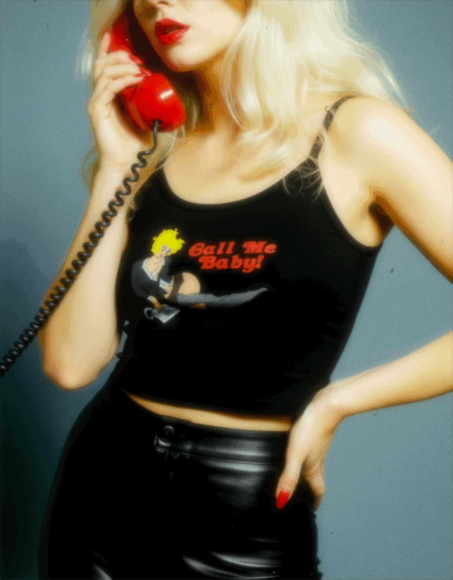 CALL ME BABY SPAGHETTI STRAP TANK TOP