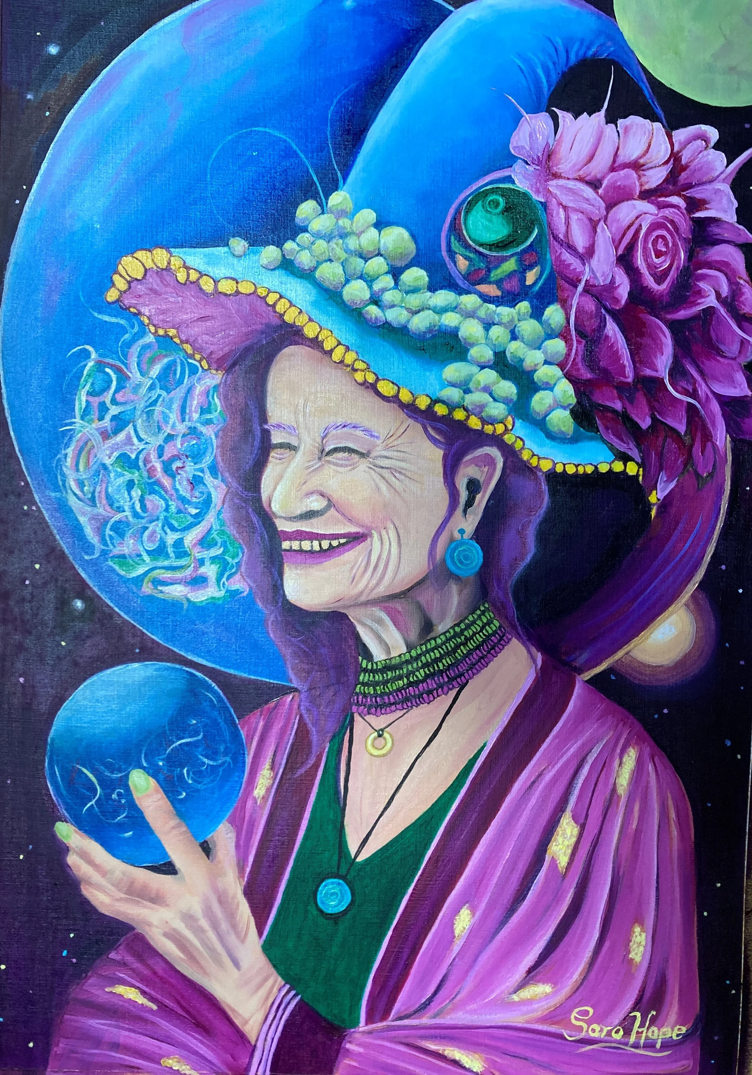 Witchy Woman, 2023, Oil on Card AVAILABLE FOR SALE $200