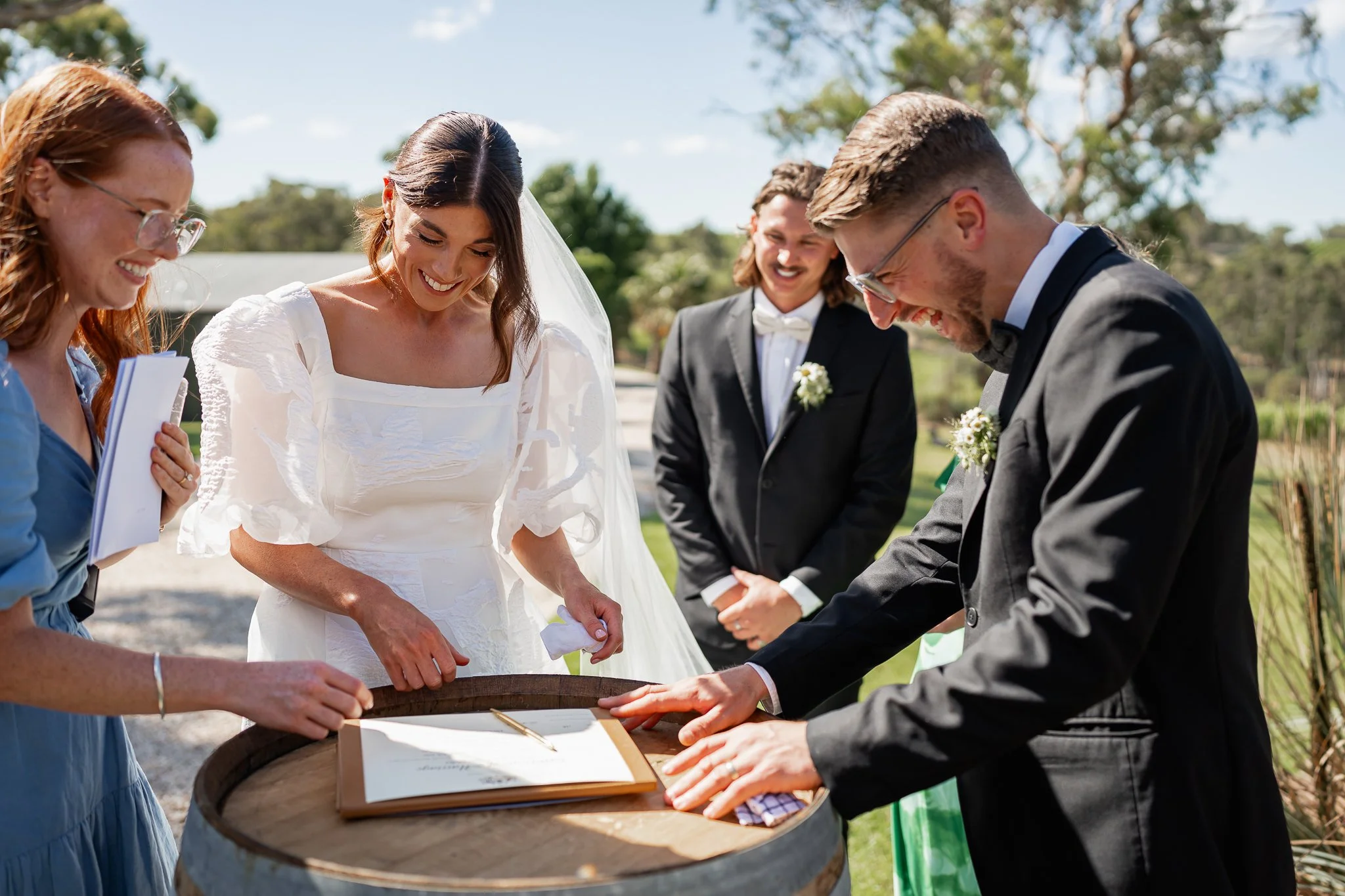 It might not be your first thought, but when we work together we can make every single part of your ceremony enjoyable - including signing your documents! 

Let's chat about it ✨

#2026brides #2026wedding #goldcoastwedding #brisbanewedding