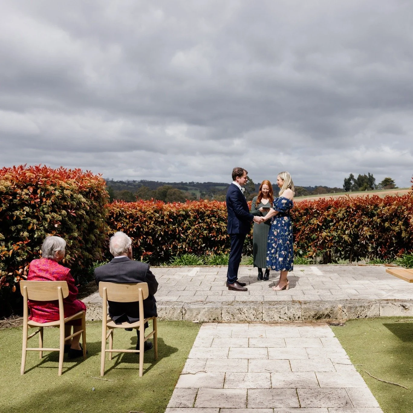 The epitome of a intimate ceremony. Hannah &amp; Richard chose to have only 2 guests, Hannah's grandparents, attend their ceremony. It was a perfect reminder that weddings come in all forms, and there is so much beauty in having a day that aligns wit