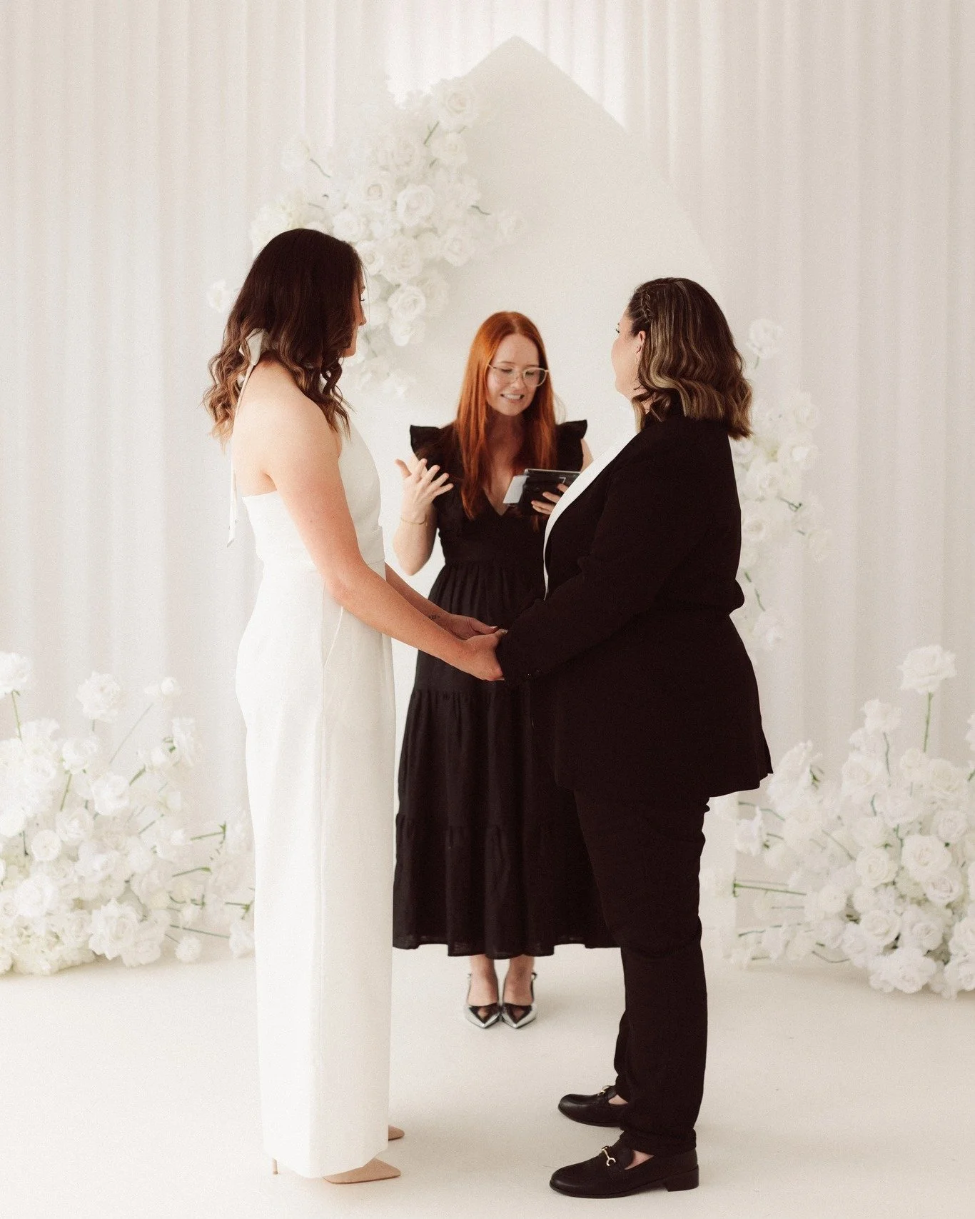 These two had the wedding day they wanted, no compromise, no pressure from their families, only the things that resonated with them.

They picked up a bouquet on their way to the ceremony, they had 1 guest, they got ready together and caught an uber 