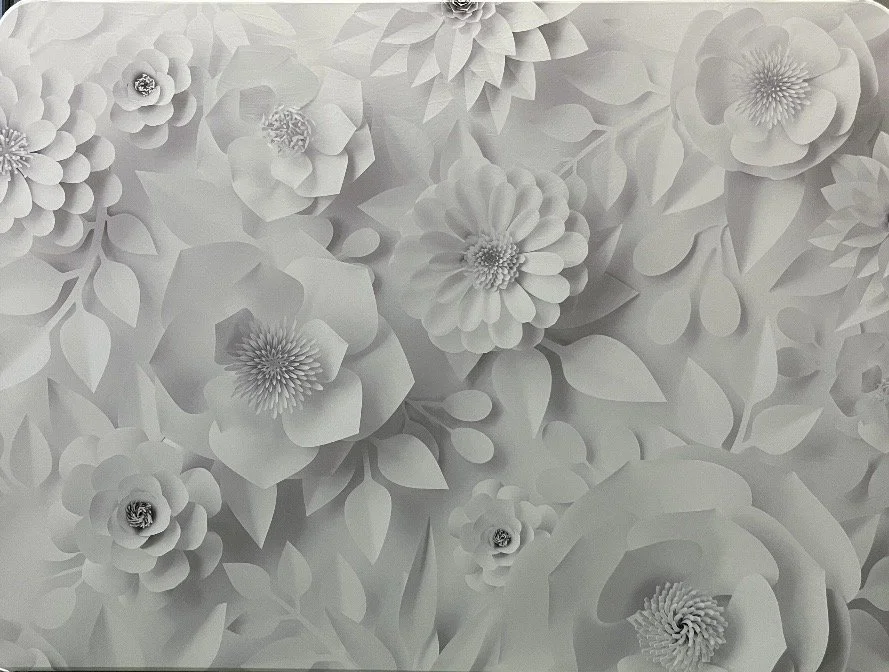White Paper Flowers Backdrop