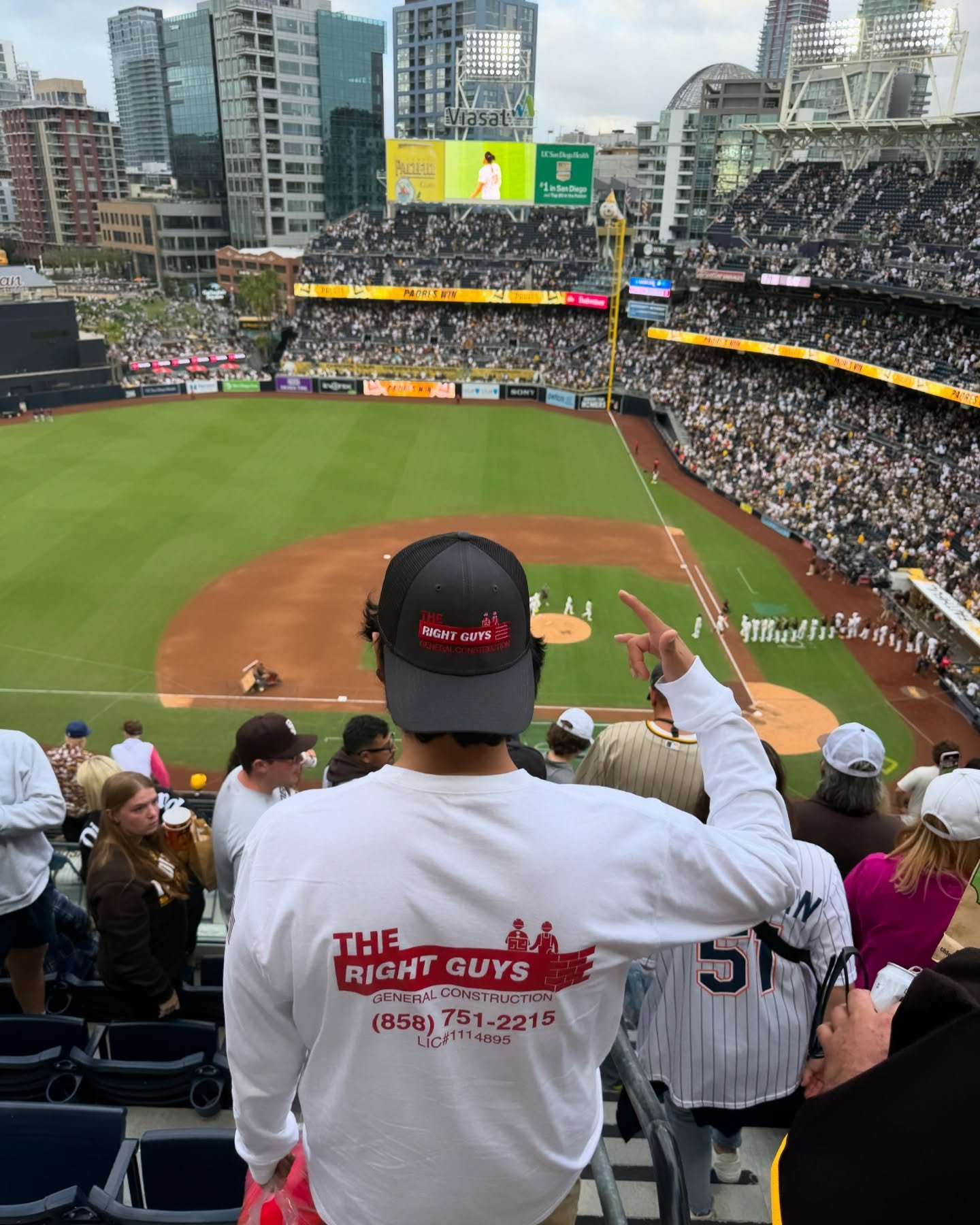 ⚾️ Enjoying the game while repping The Right Guys Construction! 

Just like the Padres play to win, we bring our A-game to every project. Whether it&rsquo;s a remodel, backyard transformation, or new build&mdash;we&rsquo;ve got you covered! 🏗️ 

Let